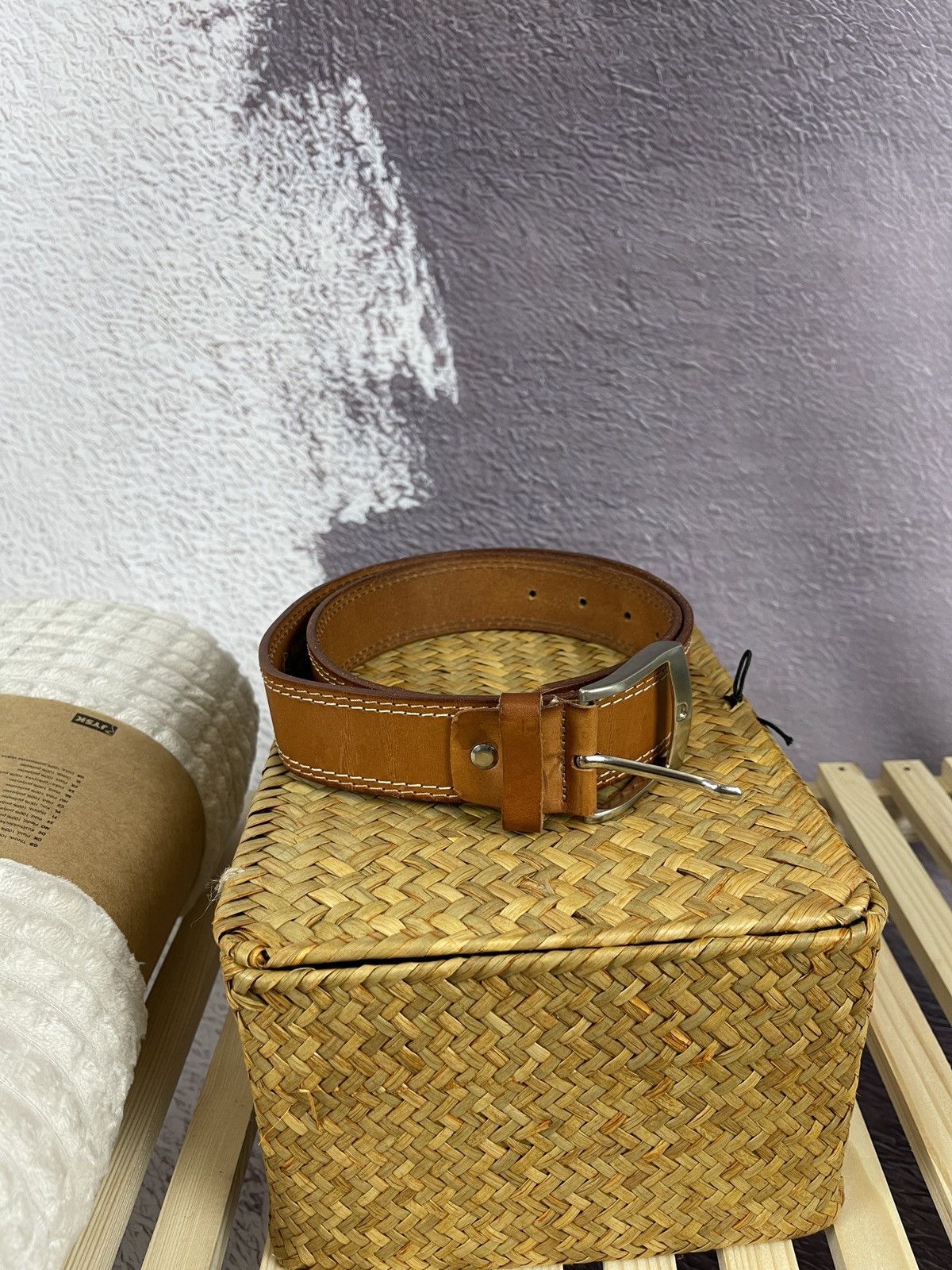 Vintage Vintage Cowboy brown leather made in Italy belt Size ONE SIZE - 1 Thumbnail