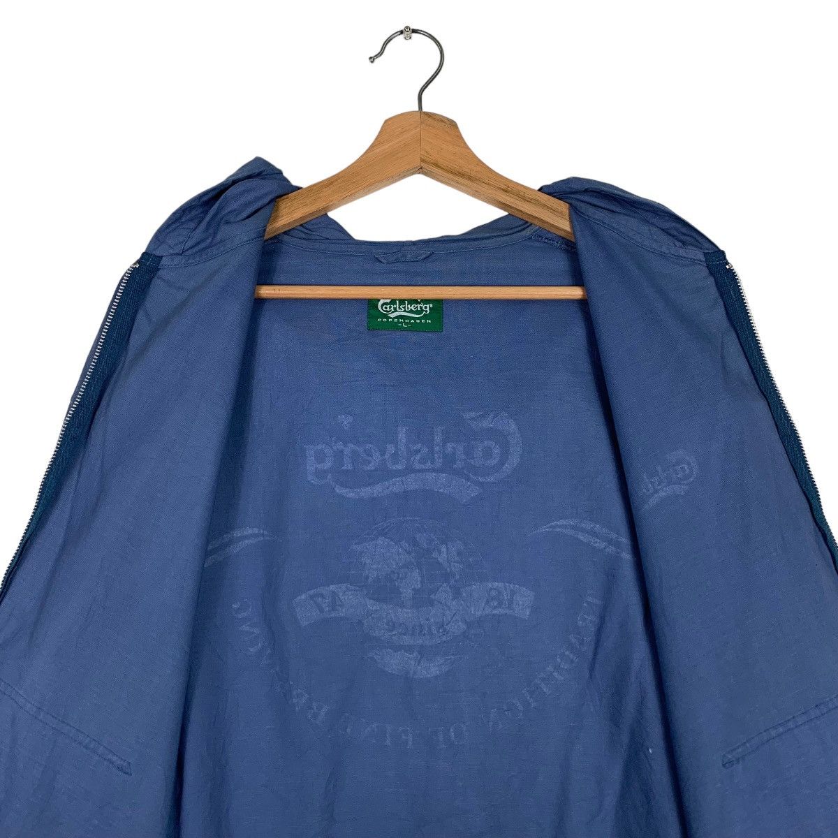 Drink Beer Save Water CARLSBERG Big Logo Hoodie Light Jacket #0547-C25 Size US L / EU 52-54 / 3 - 16 Thumbnail