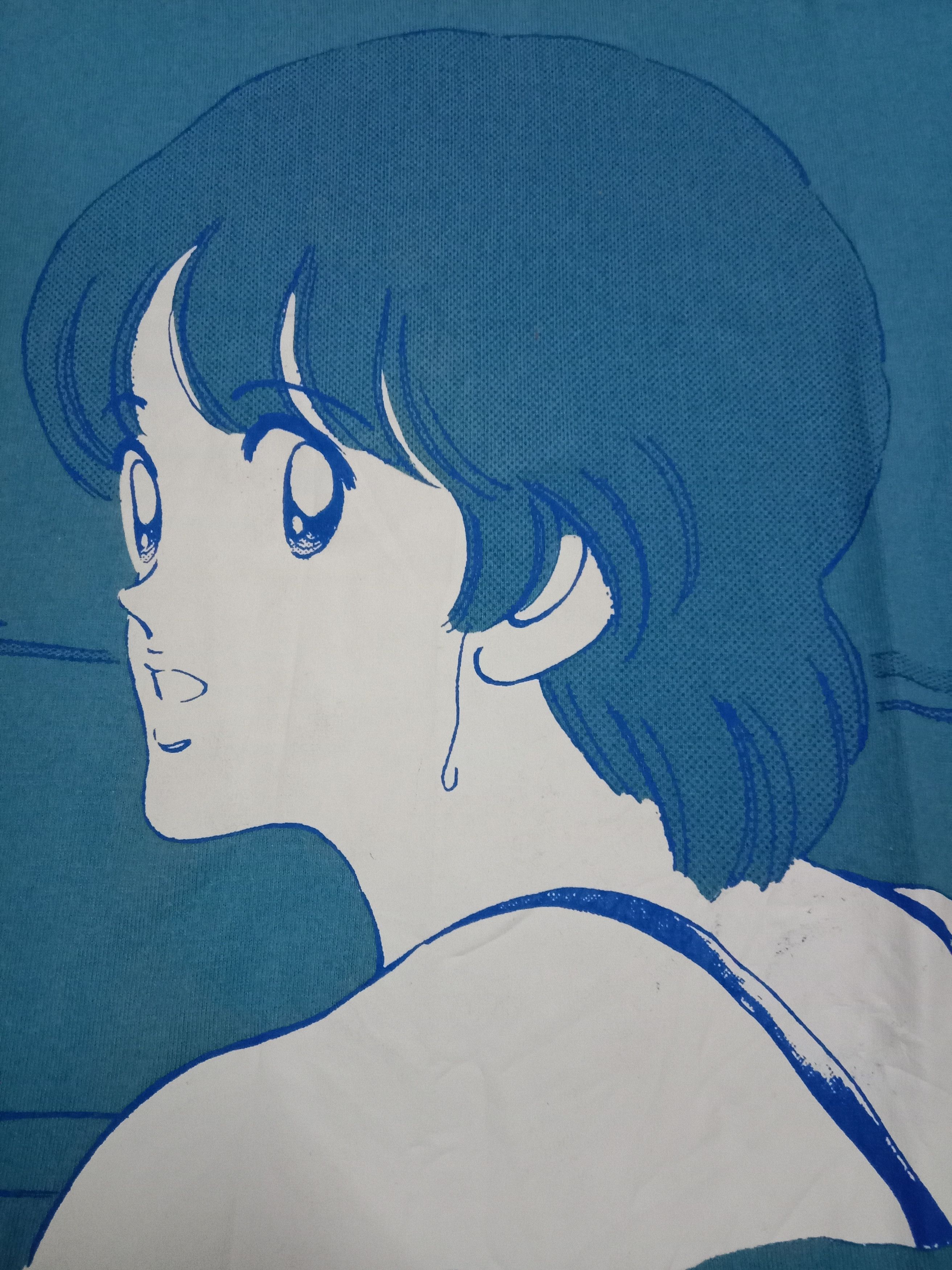 image of Anima x Uniqlo Rough Manga By Mitsuru Adachi in Blue, Men's (Size Medium)
