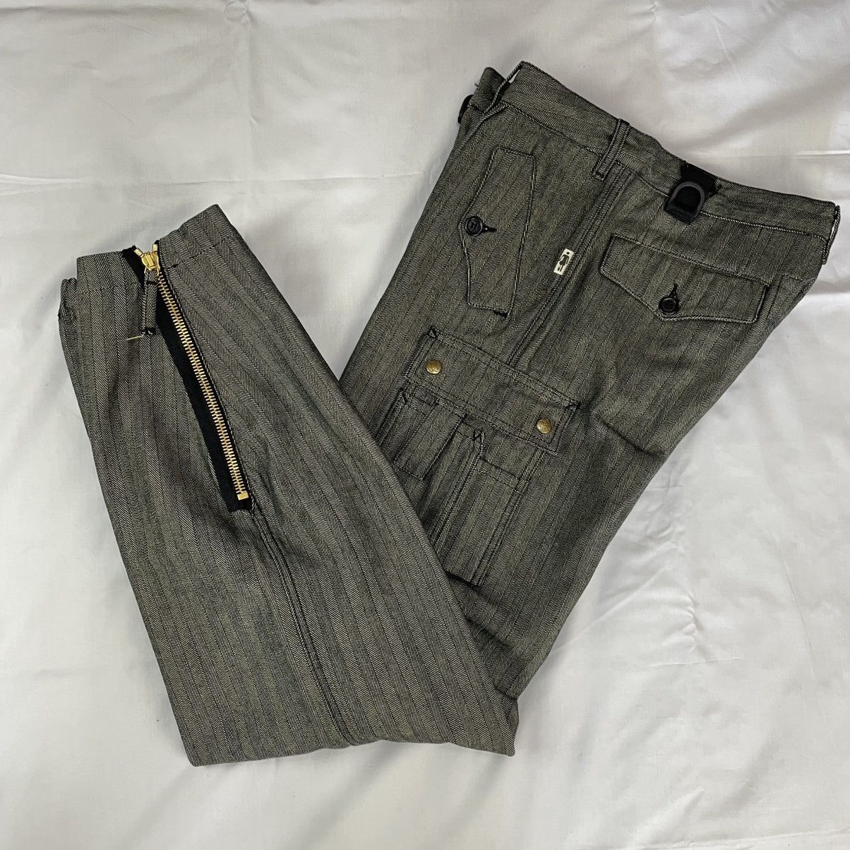 Jean Paul Gaultier AW03 Jean Paul Gaultier Military Cargo Zipper Pants Vintage Size US 33 - 12 Thumbnail