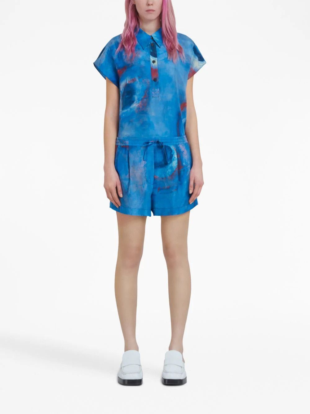 Marni o1srvl11e0624 Shorts Blue Size 26" / US 2 / IT 38 - 2 Thumbnail