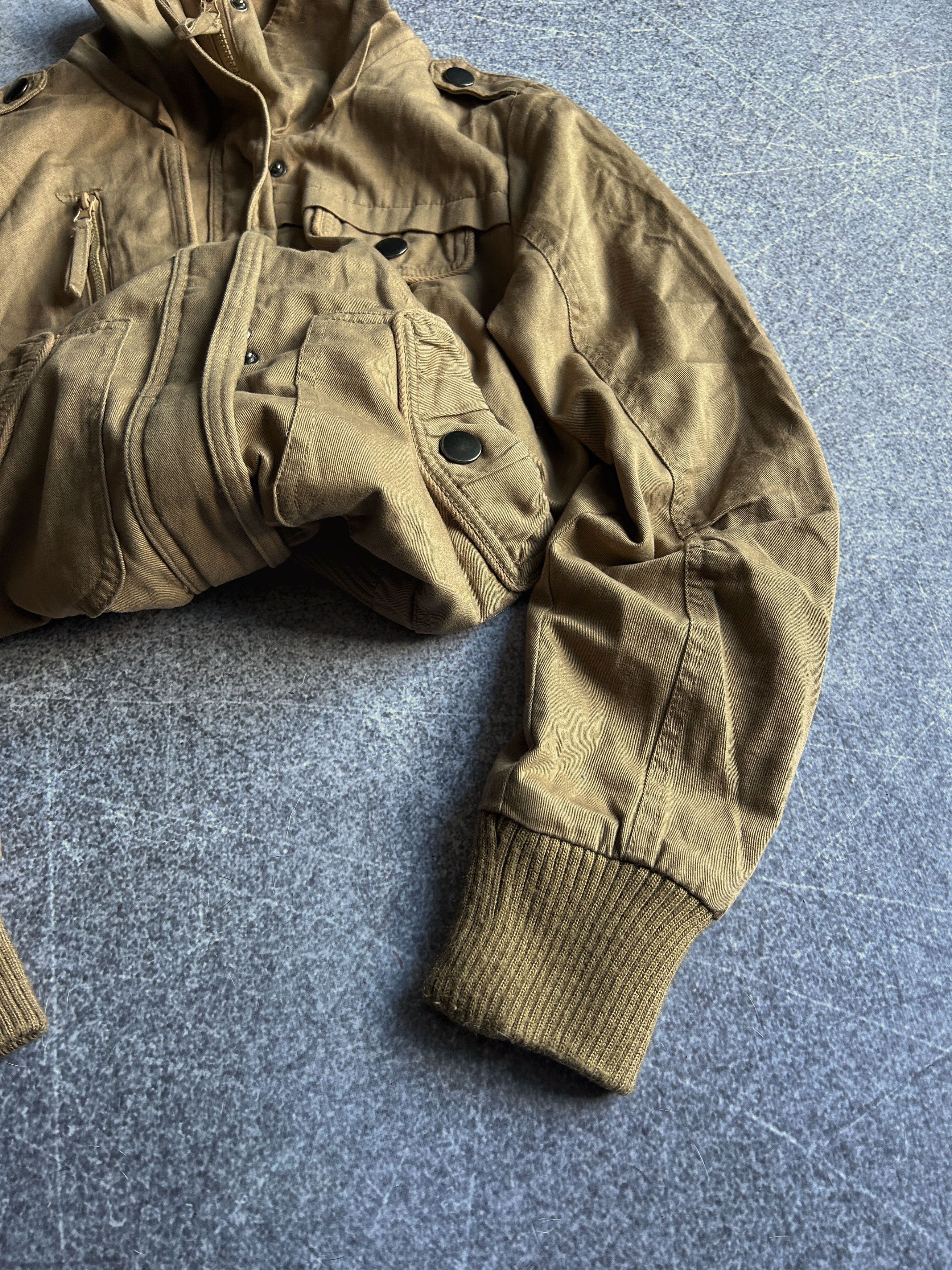 Vintage VTG Junya Balenciaga Style Classic Cargo Bomber Jacket 90s Size US S / EU 44-46 / 1 - 4 Thumbnail