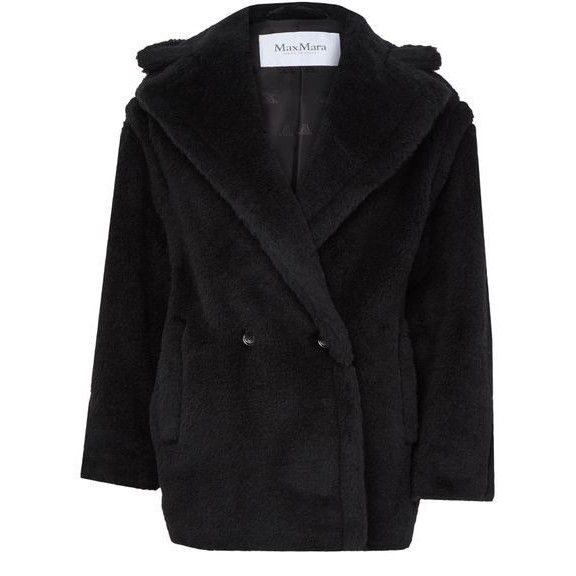 Max Mara MAX MARA Olga Aviator Fuzzy Black Wool Jacket New & Authenti Size L / US 10 / IT 46 - 1 Thumbnail
