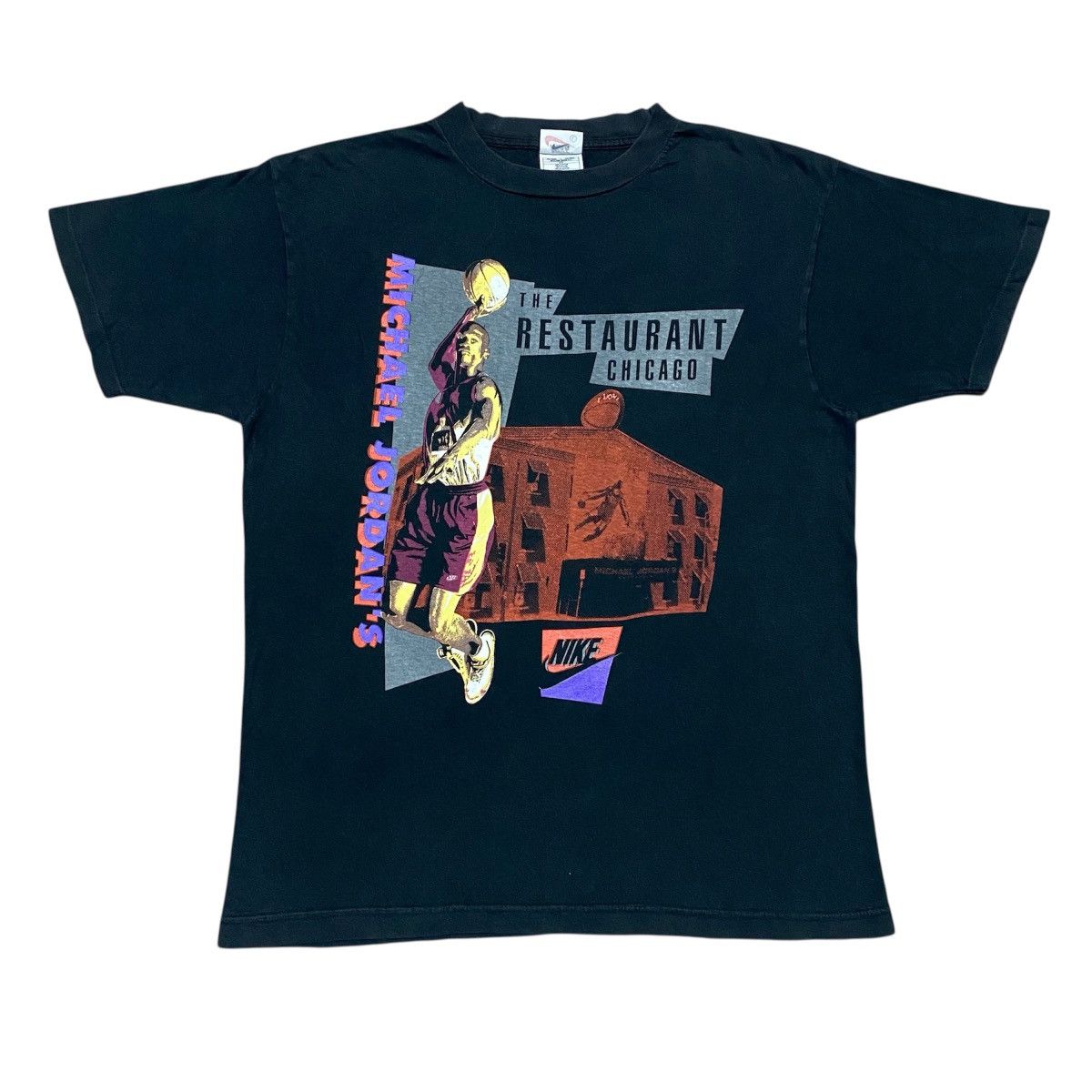Rare‼️🔥Vintage Nike Michael Jordan Restaurant Chicago T-Shirt