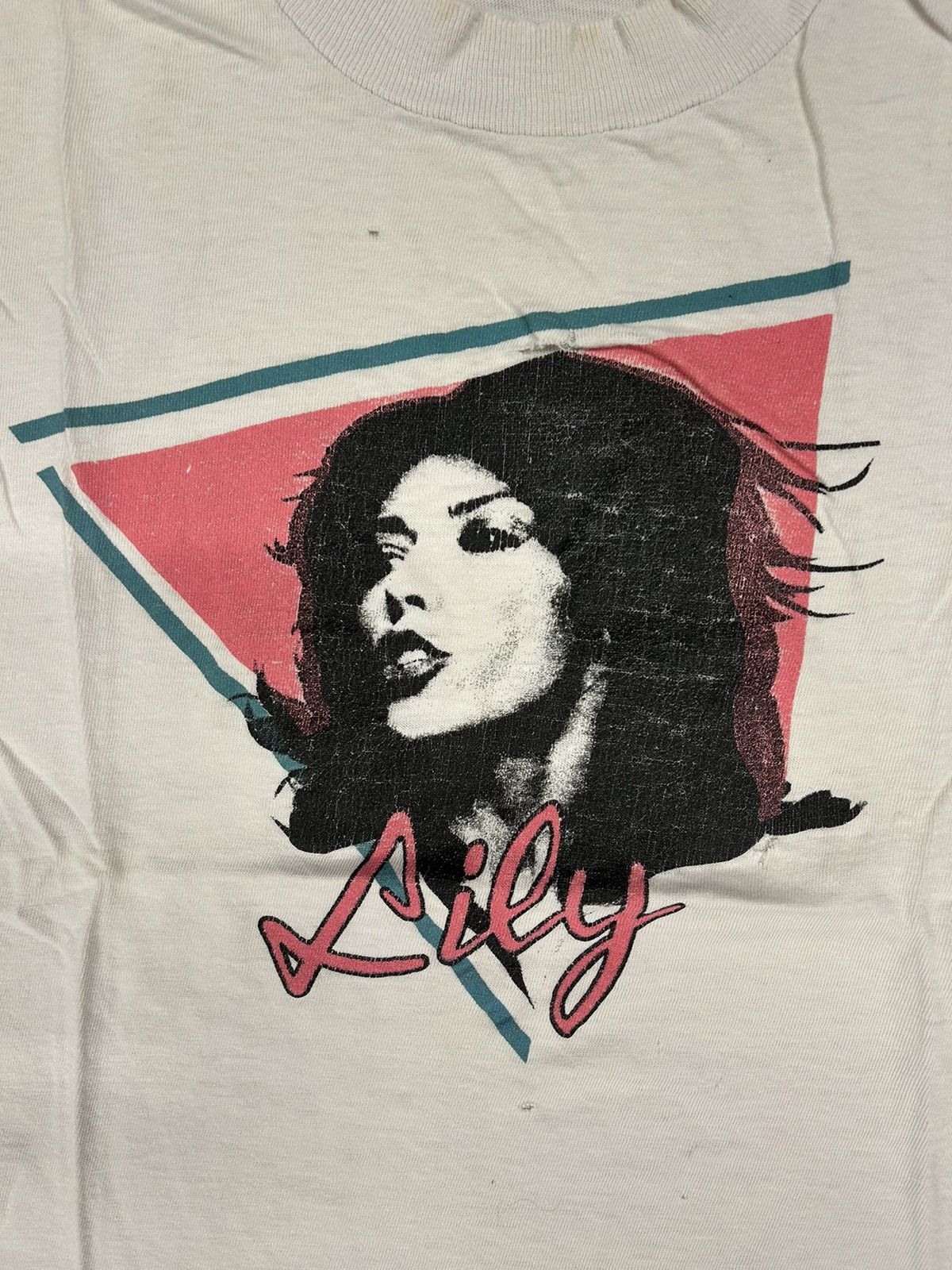 Japanese Brand × Vintage Crazy Vintage 80s Essential Lily Pornstar White Tanktop Size US S / EU 44-46 / 1 - 2 Thumbnail