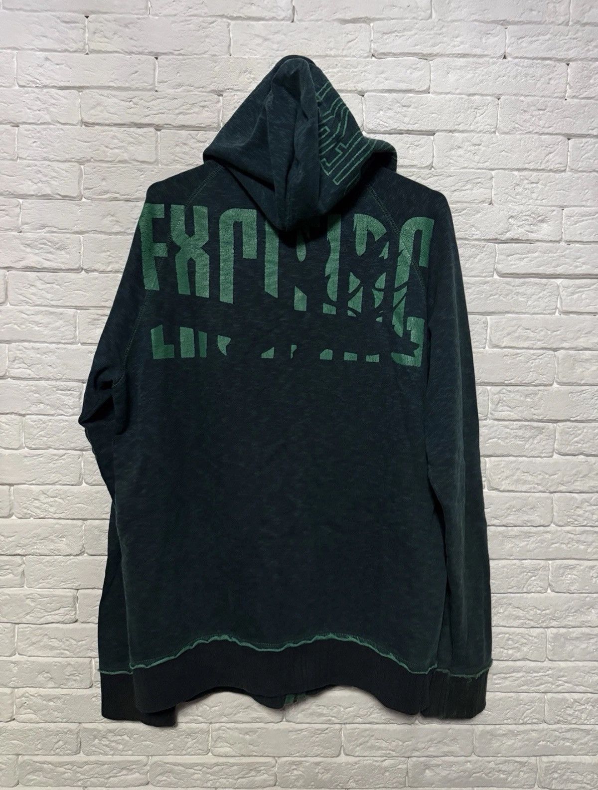 Diesel Vintage Diesel Y2K Distressed Full Zip Hoodie Huge Logo Size US L / EU 52-54 / 3 - 8 Thumbnail