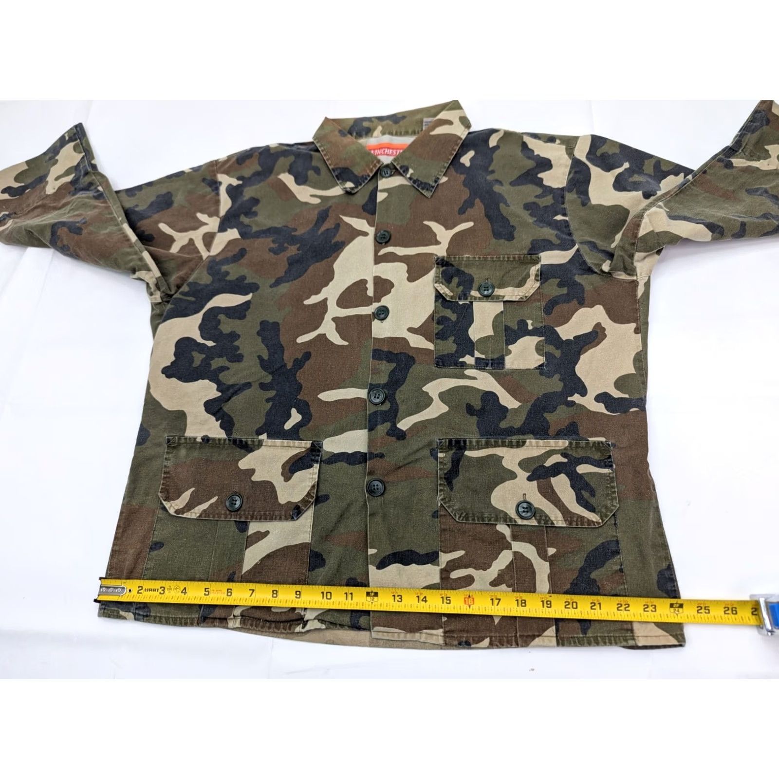 Vintage Vtg Winchester Forest Camo Hunting Shirt Men L Button-Front 3/4 Sleeve Cow Outdoor Size US L / EU 52-54 / 3 - 7 Thumbnail