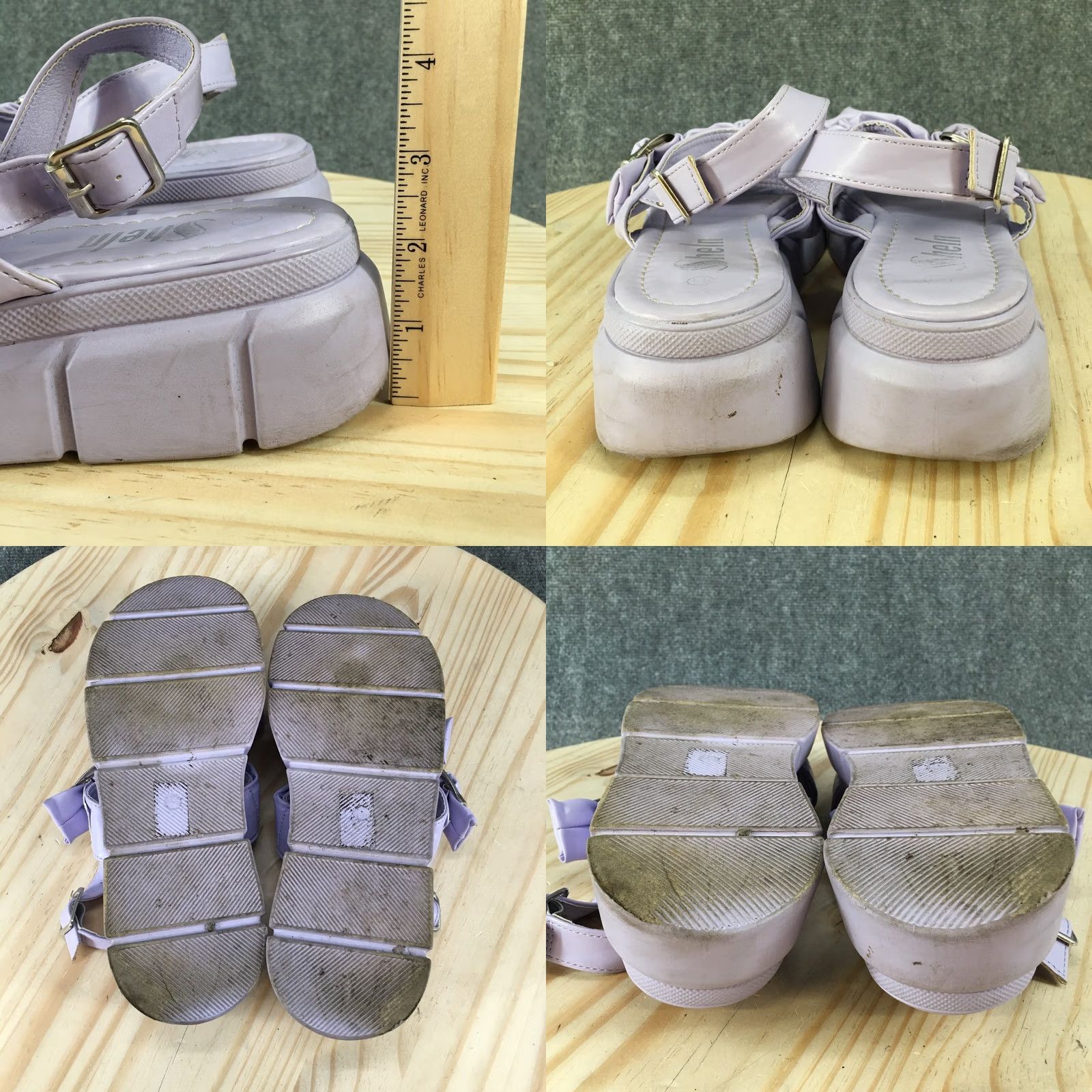 Shein SHEIN Sandals Womens 11 Casual Platform Adjustable Slingback Purple Faux Leather Size US 11 / IT 41 - 9 Thumbnail