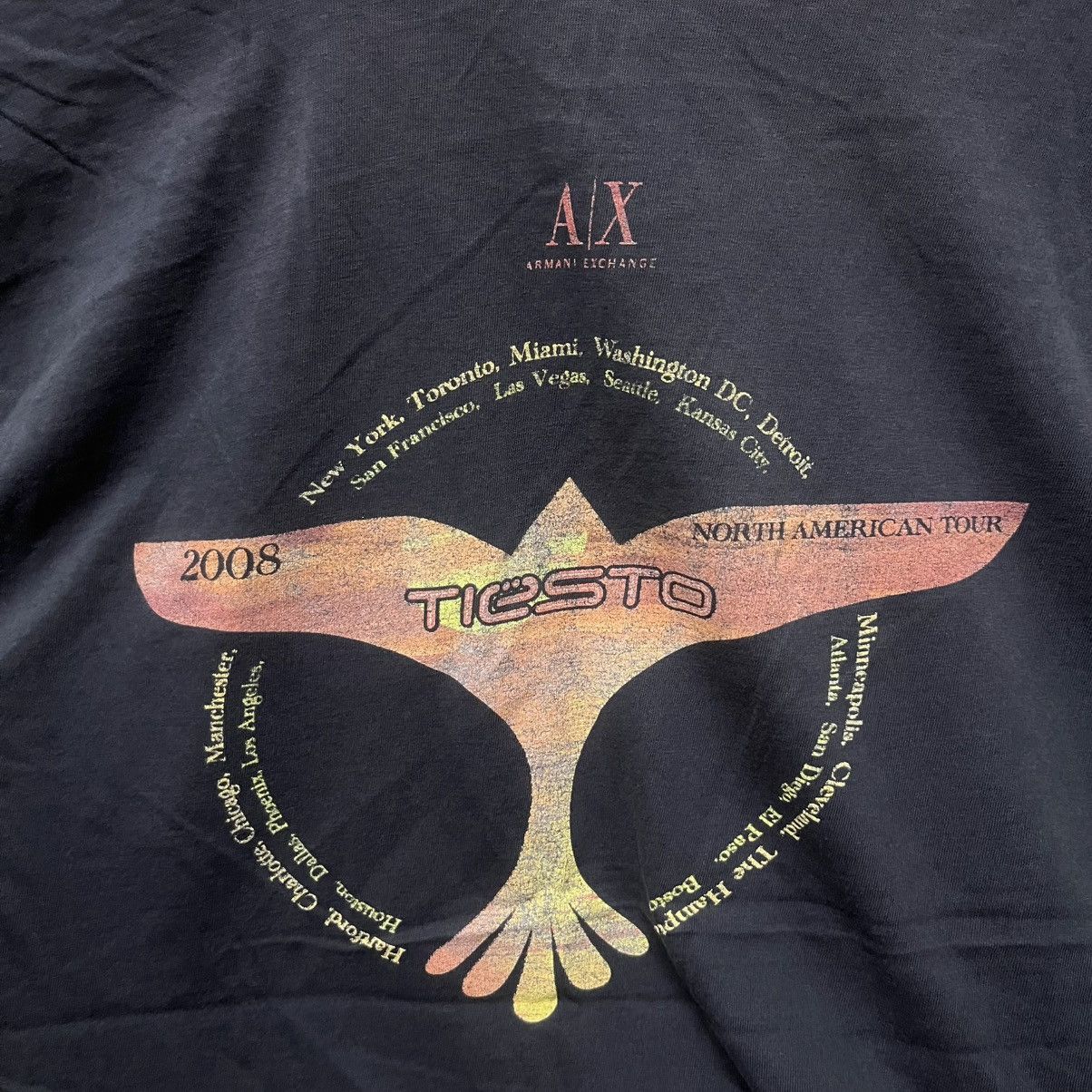 Armani Exchange Distressed AX x DJ Tiesto 2008 American Tour Band Tees Size US S / EU 44-46 / 1 - 7 Thumbnail