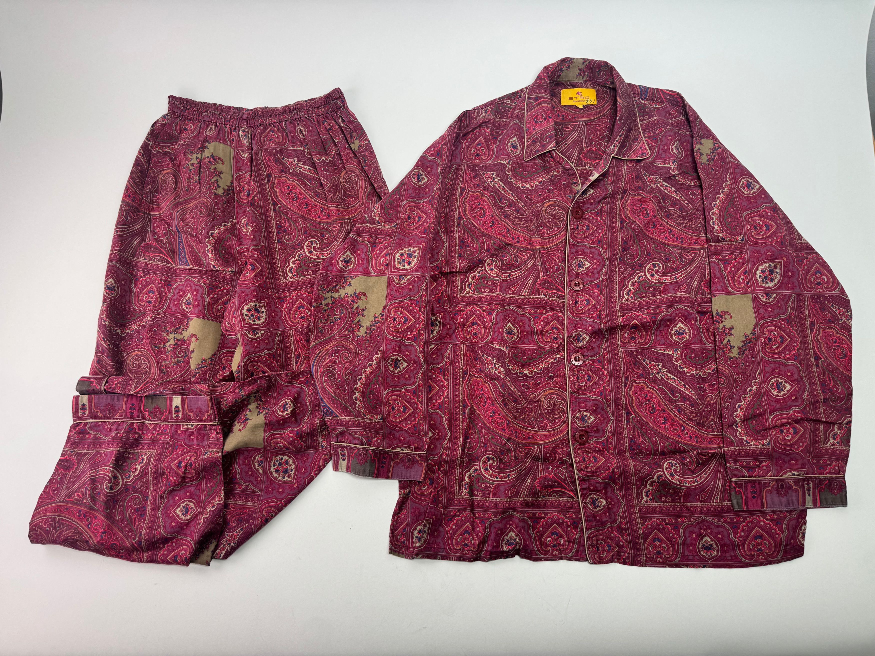Etro Vintage Paisley Monogram Twin Set Purple L Size L / US 10 / IT 46 - 1 Thumbnail