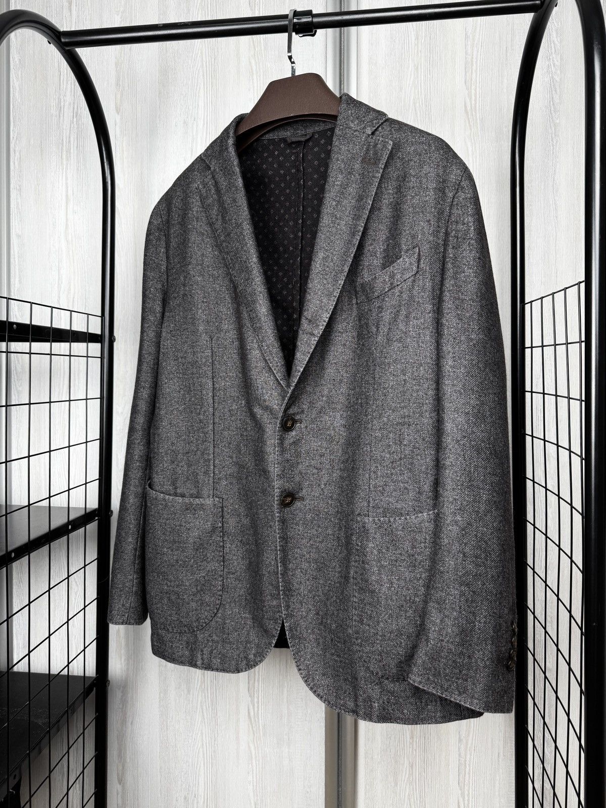 L.B.M. 1911 L.B.M 1911 Limited Edition grey wool blend unlined blazer 54 Size 44R - 5 Thumbnail