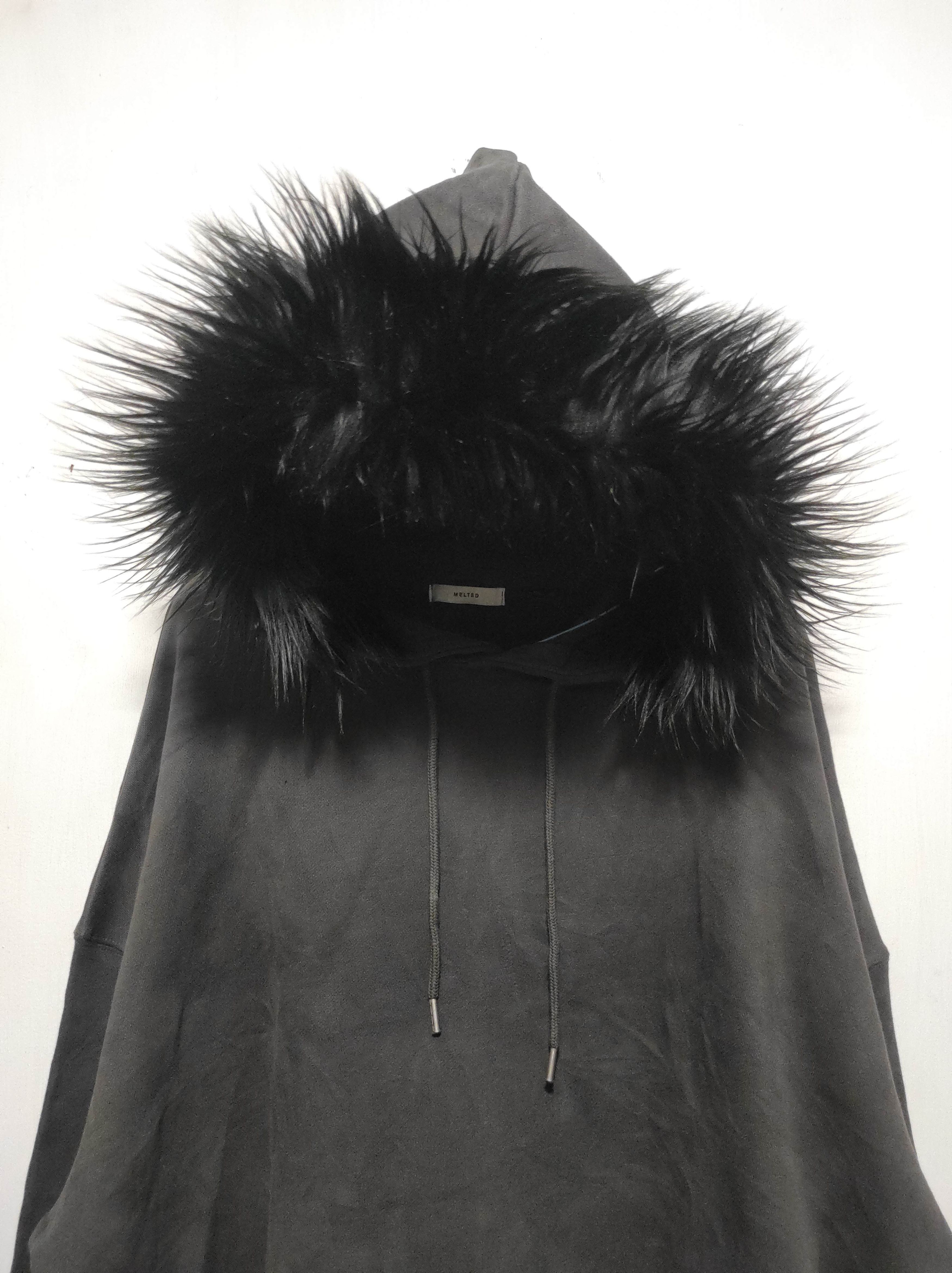 Japanese Brand Melted Oversized fur hoodie ifsix LGB style Size L / US 10 / IT 46 - 3 Thumbnail