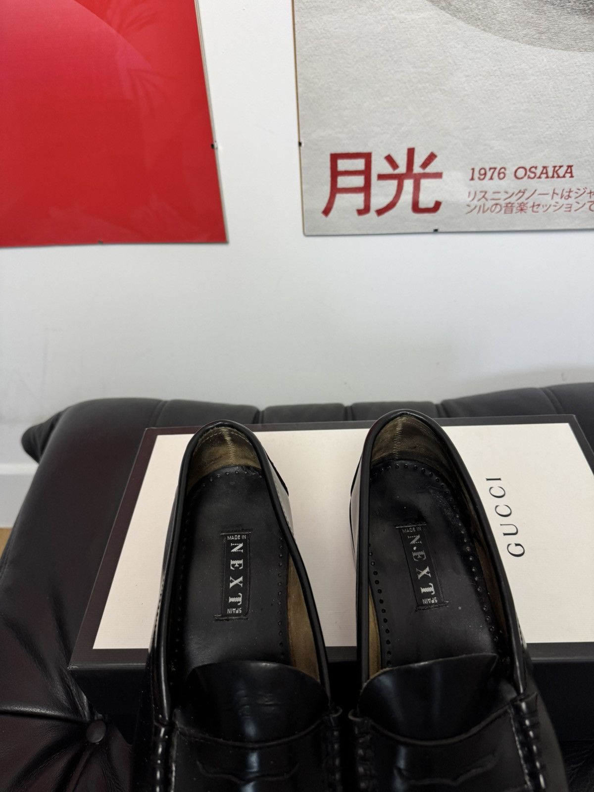 Vintage Black High Quality Leather Loafers Vintage Y2k Italy Hype Size US 11.5 / EU 44-45 - 7 Thumbnail
