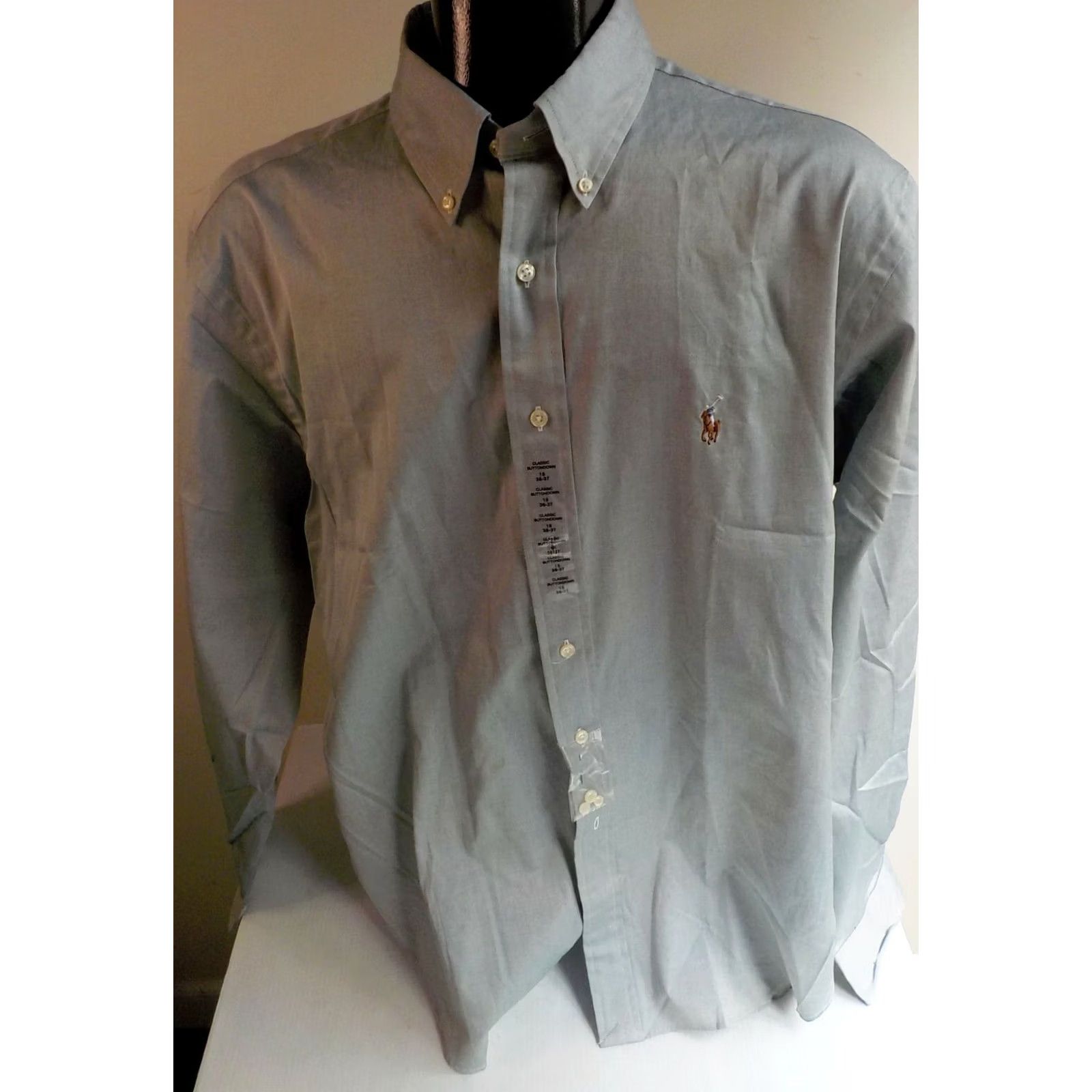 Ralph Lauren Ralph Lauren Button-Down Shirt 100% Cotton Green NWT L/Regular 18-36/37 Mens Shirts Button-Front Classic Fit Size US XXL / EU 58 / 5 - 2 Thumbnail