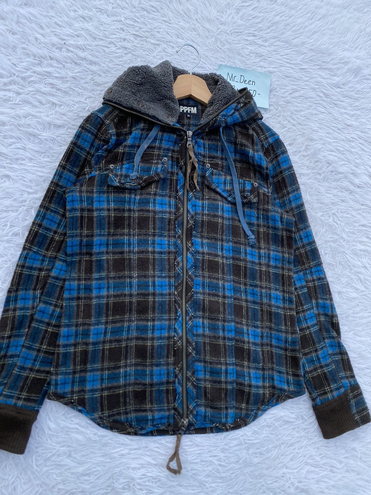 PPFM Rare Vintage PPFM Hooded Flannel Size US M / EU 48-50 / 2 - 5 Thumbnail