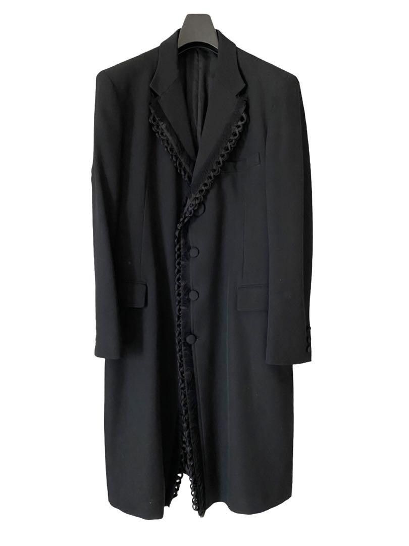 Yohji Yamamoto YOHJI YAMAMOTO pour homme06AW silk fringe coat Size US M / EU 48-50 / 2 - 2 Thumbnail