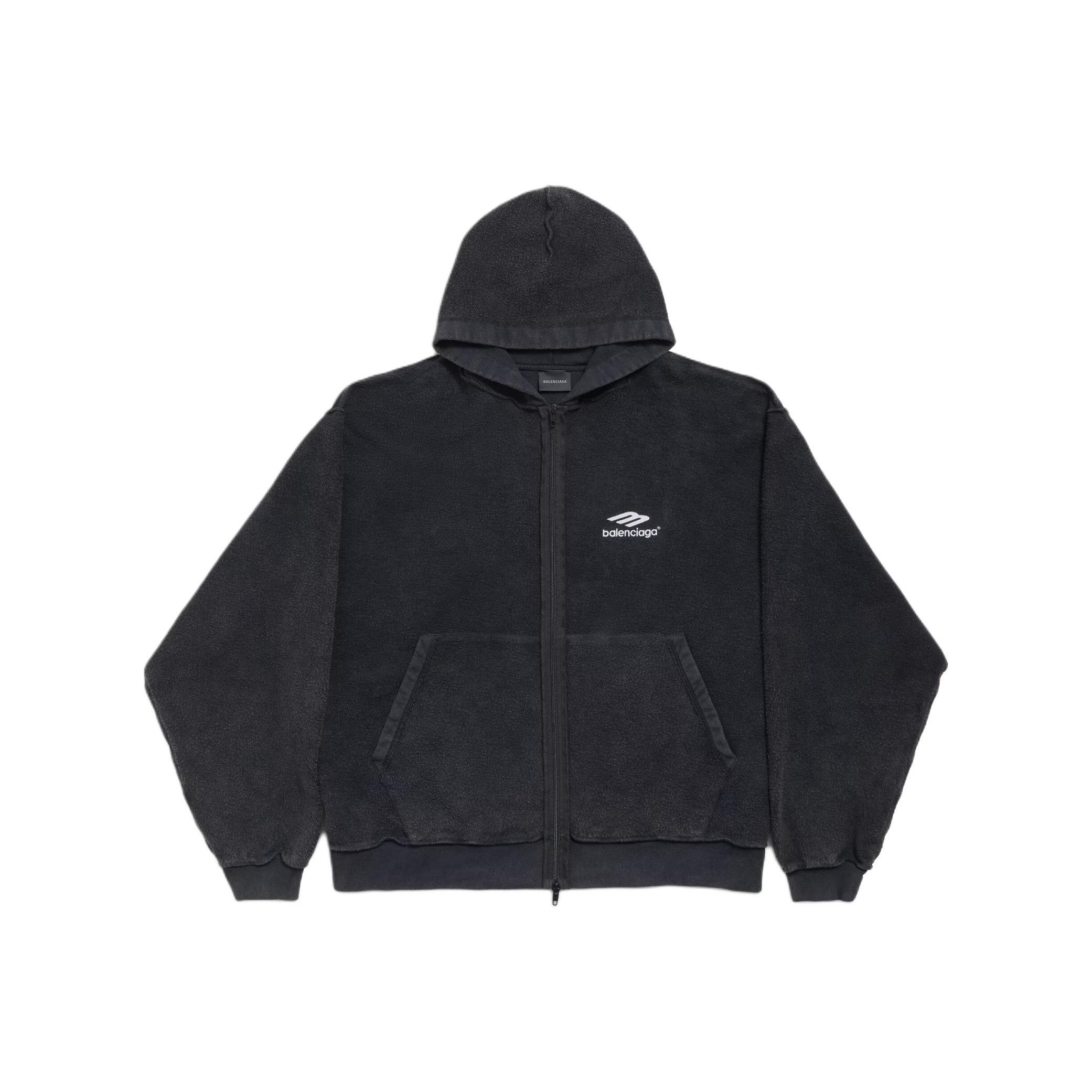 Balenciaga Balenciaga 3B Sports Icon Zip Hoodie Black Size XS Size US XS / EU 42 / 0 - 1 Thumbnail