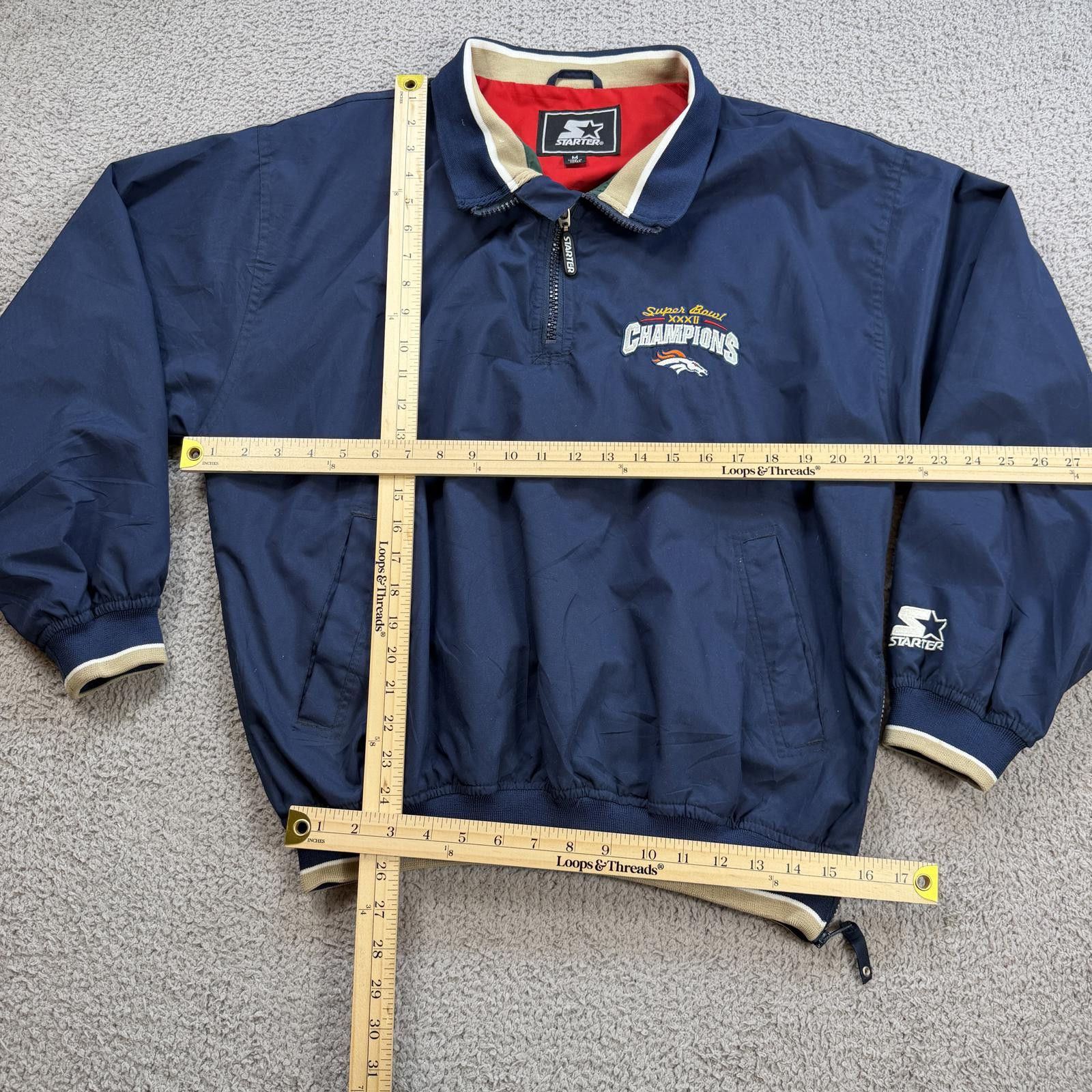 Starter Vintage Denver Broncos Super Bowl Starter Pullover Jacket Size US M / EU 48-50 / 2 - 2 Thumbnail