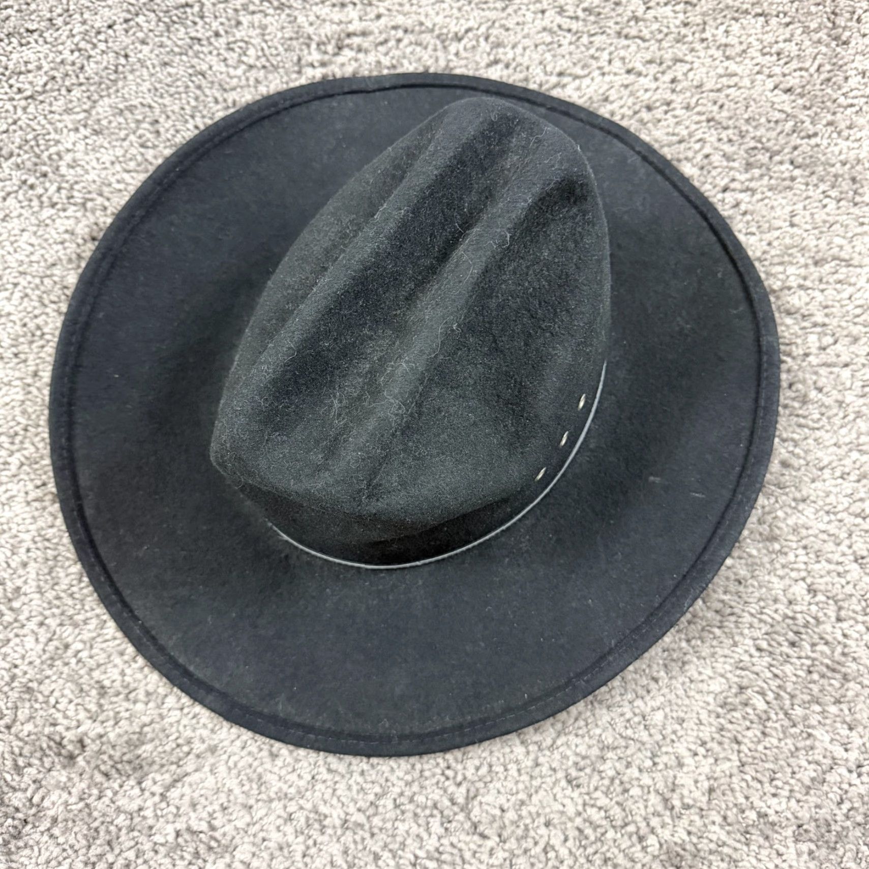 FELT VINTAGE Sheplers Cowboy Hat Mens Medium Black Wool Felt Western Made in USA Cowboy Hat Mens Medium Black Wool Felt Western USA Size ONE SIZE - 7 Thumbnail