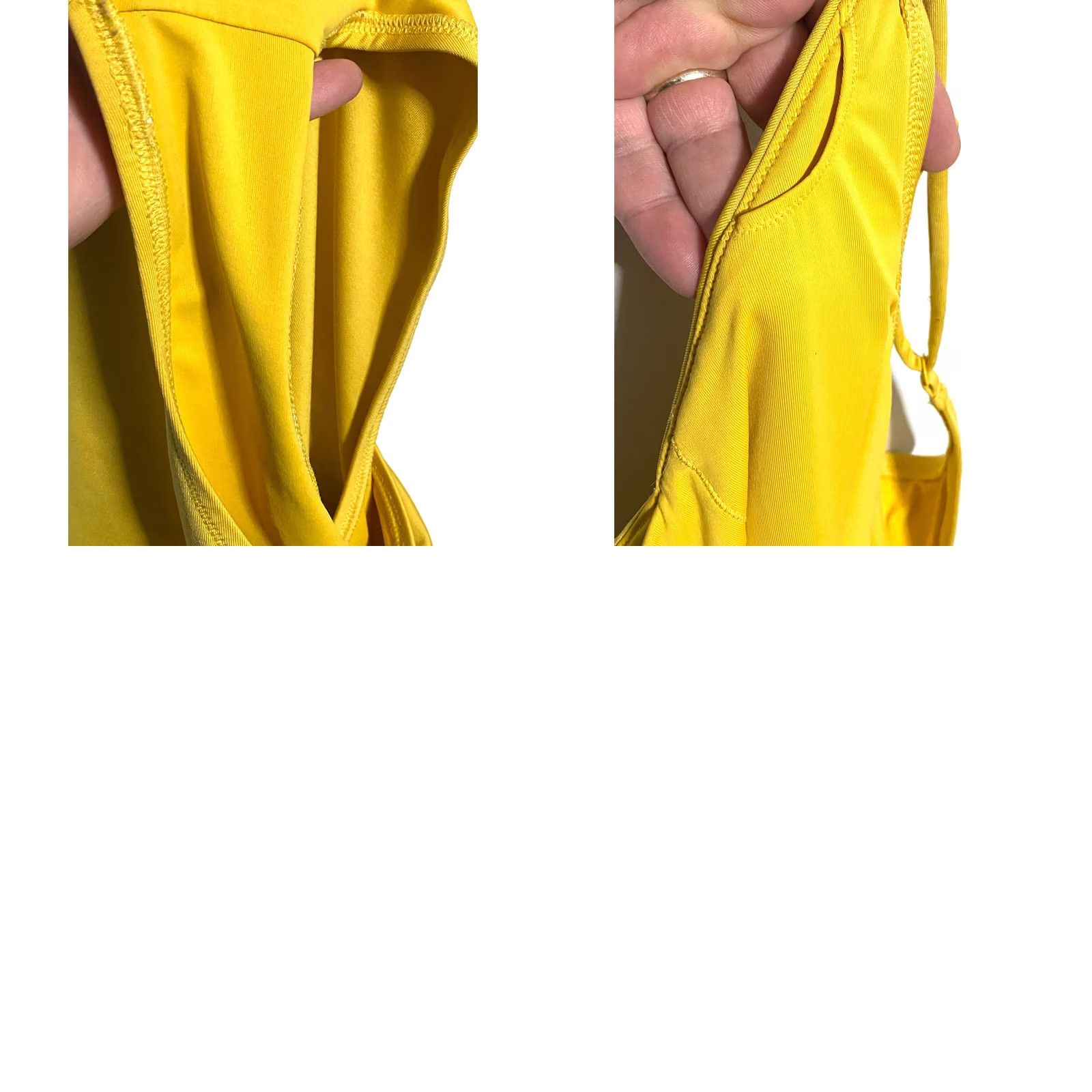 Pinko Victorias Secret Pink Yellow One Piece Swim Suit XL Ribbed Strappy Sides Summer Womens Size XL / US 12-14 / IT 48-50 - 8 Thumbnail
