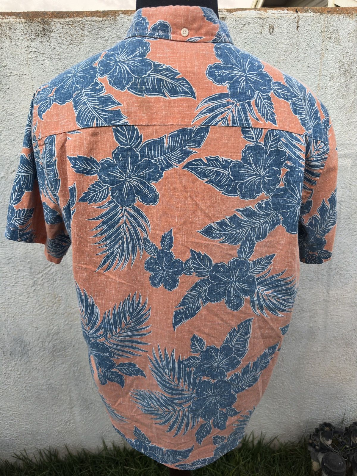Reyn Spooner Reyn Spooner Tailored Hawaiian Print Orange/Blue Men's L Size US L / EU 52-54 / 3 - 2 Thumbnail