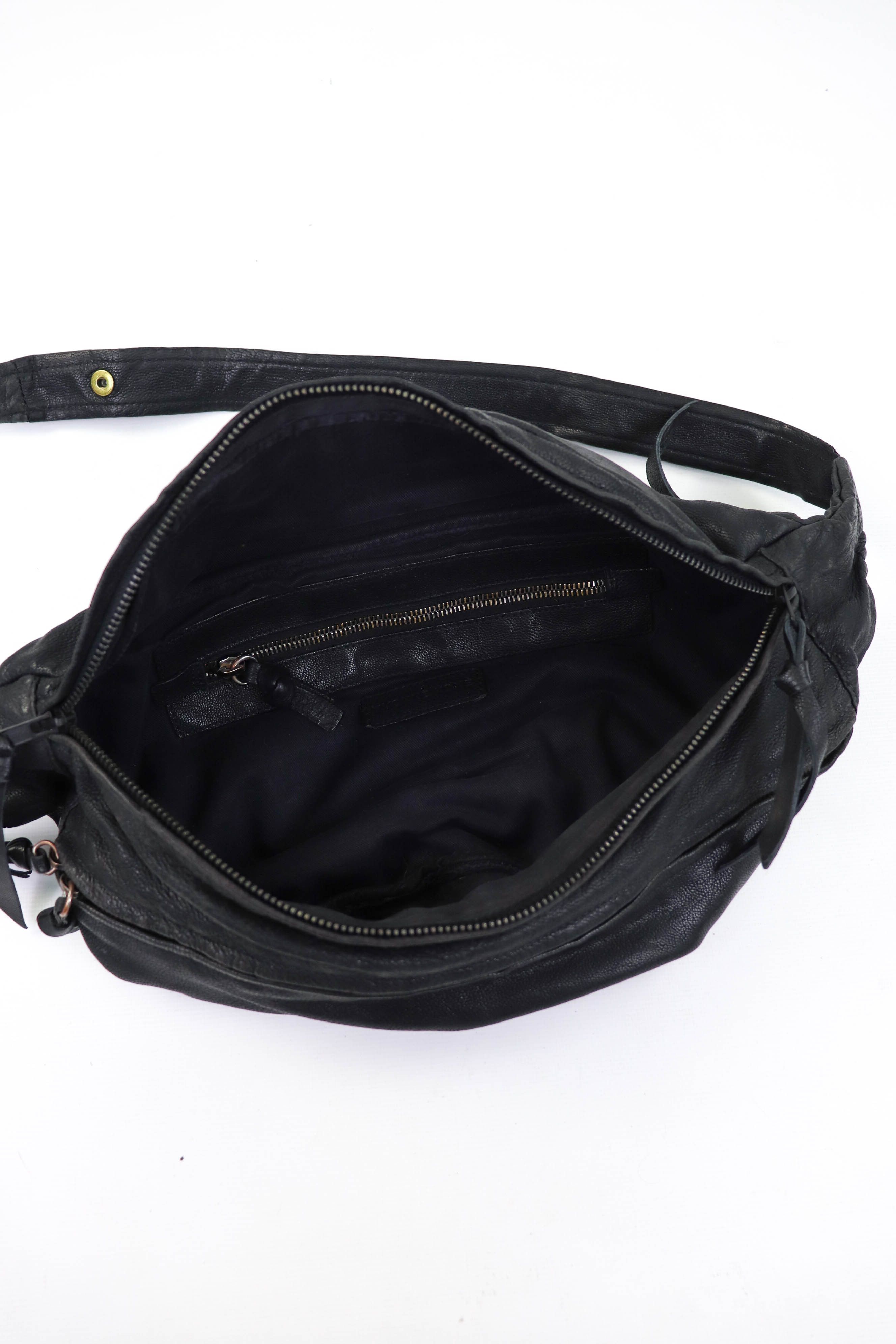 Genuine Leather YVONNE KONE (Womens?) Black Leather Oversized Albi Bum Bag Size ONE SIZE - 19 Thumbnail