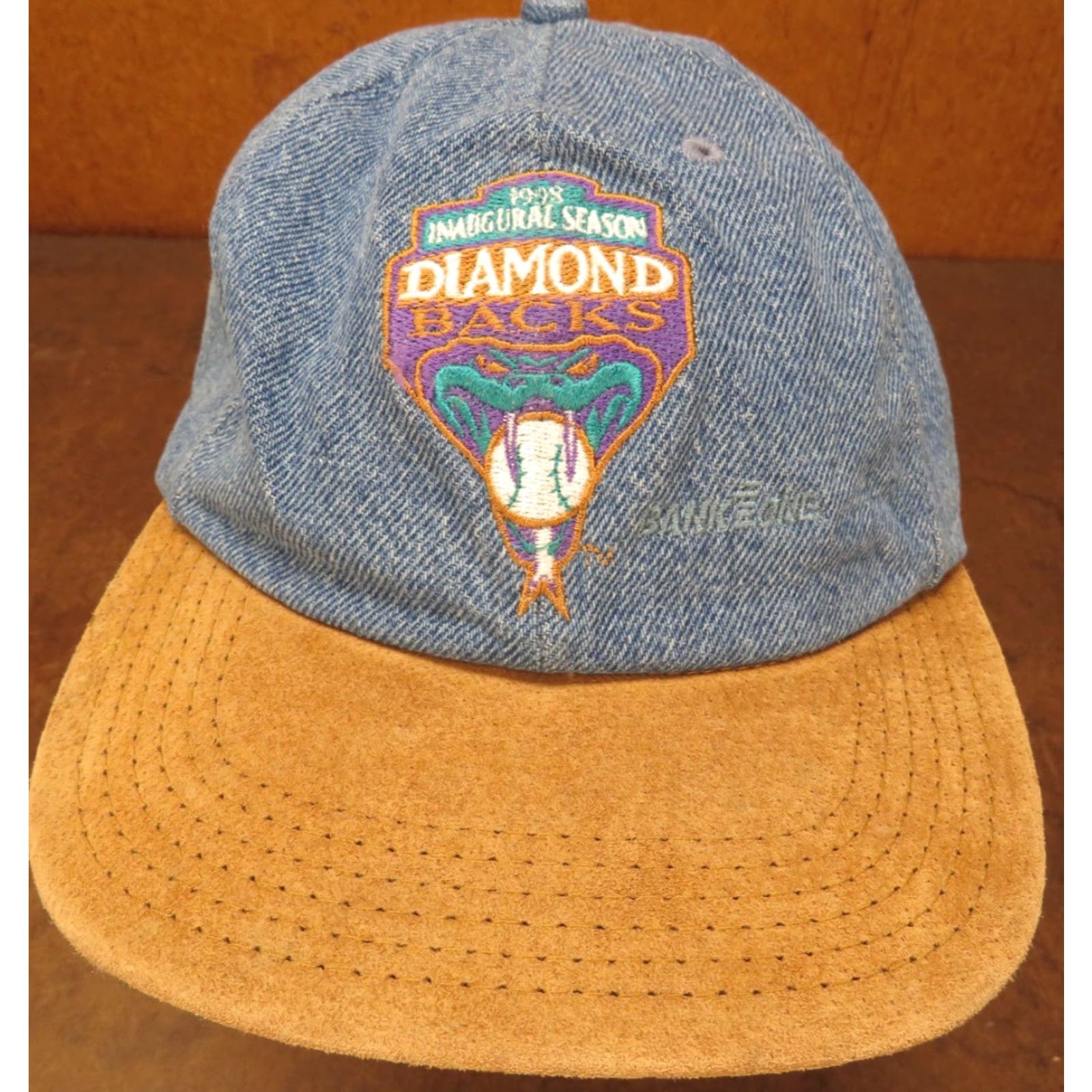 MLB VTG 1998 Diamondbacks Inaugural MLB Denim Trucker Cap Hat HaT Adjustable Snapback Multi-Color Boys Mens Womens (adjust as applicable) Size ONE SIZE - 2 Thumbnail
