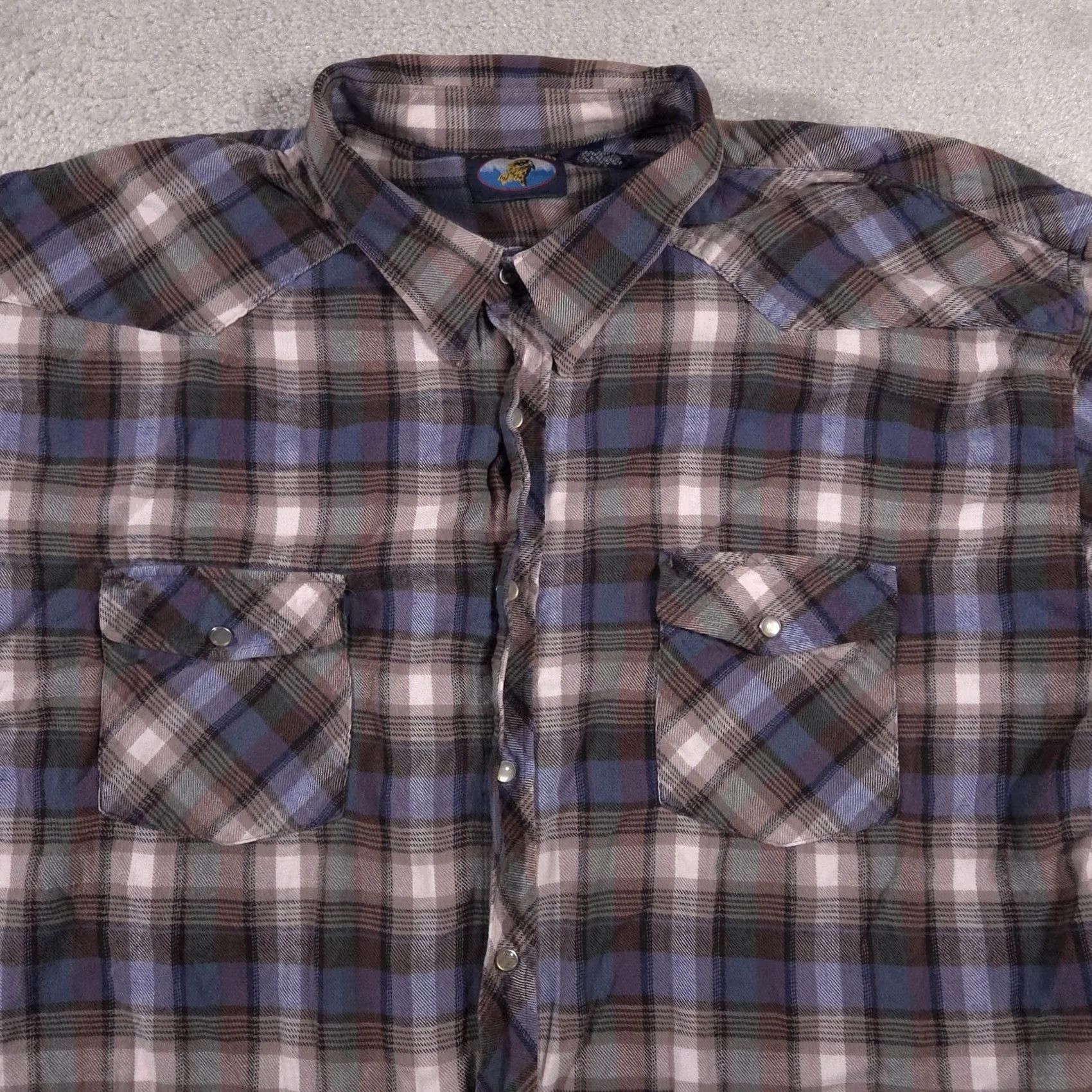 Vintage Falcon Bay Shirt Mens 3XL Plaid Western Pearl Snap Long Sleeve Cowboy Rodeo Size US XXL / EU 58 / 5 - 3 Thumbnail
