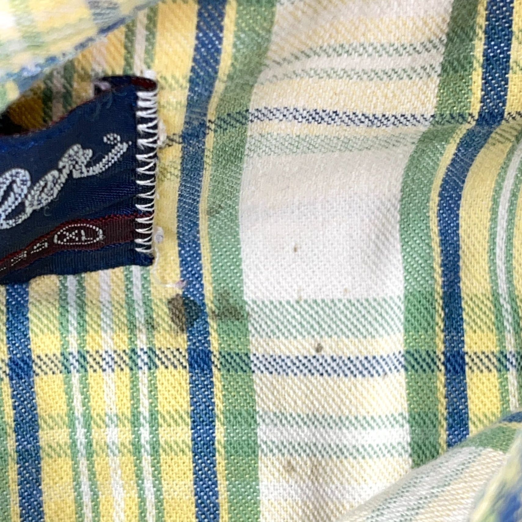 Wrangler VINTAGE Wrangler Shirt Men XL Blue Plaid Denim Pearl Snap Western Button-Up Long Sleeve 35" Tail Mens Western Casual Workwear Size US XL / EU 56 / 4 - 7 Thumbnail