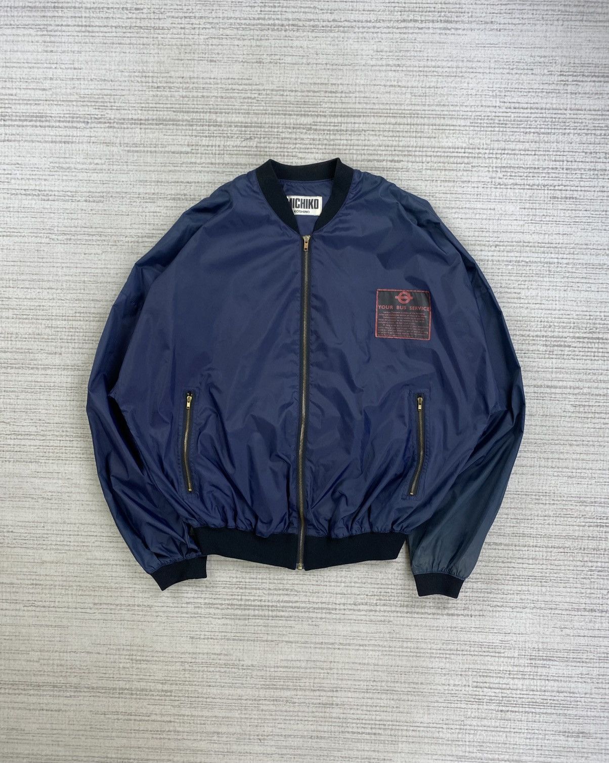 Michiko Koshino London × Vintage Vintage Michiko Koshino London Big Logo Bombers Jacket Size US L / EU 52-54 / 3 - 2 Thumbnail