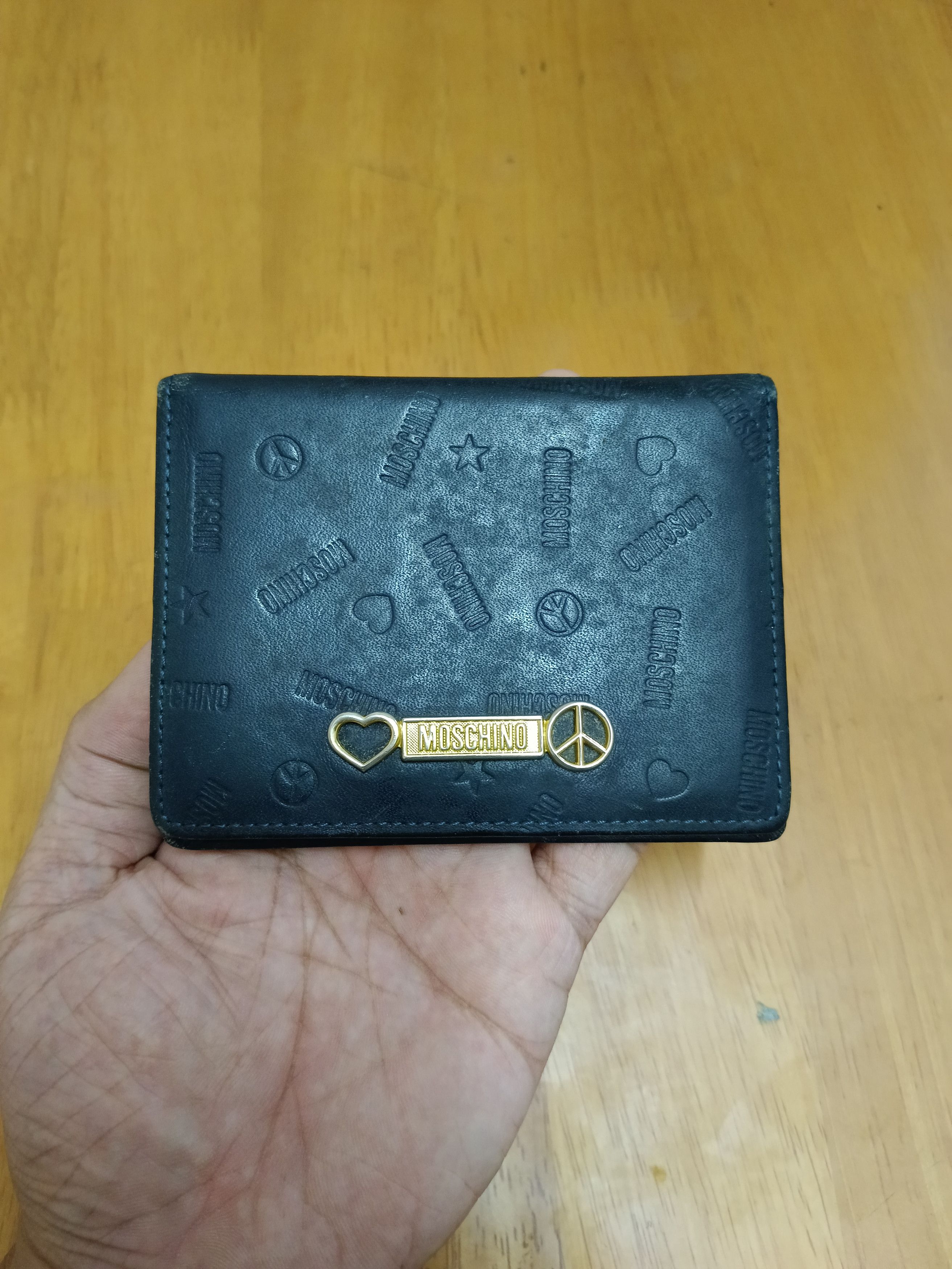 Leather × Moschino MOSCHINO LEATHER CARD HOLDER WALLET Size ONE SIZE - 1 Thumbnail