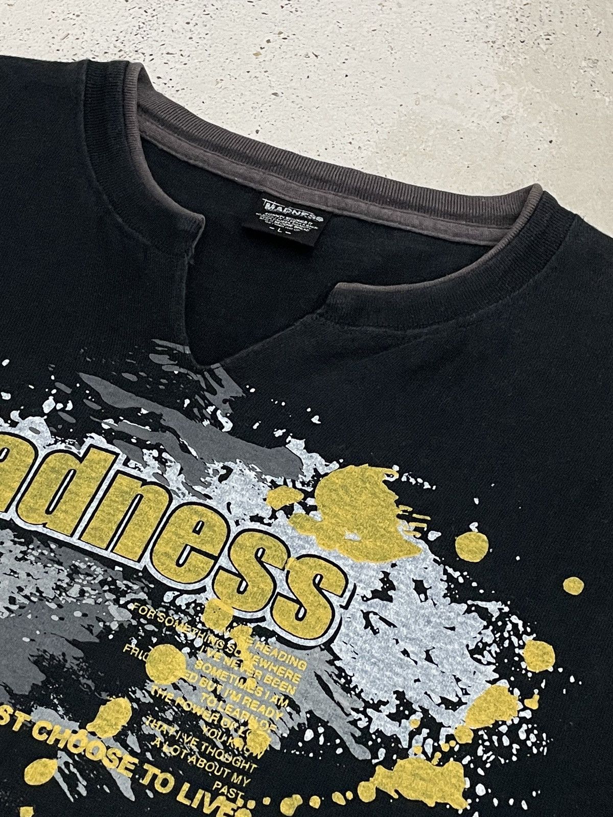 Madness Madness Layered Wording Life Decision Y2K Hip Hop Size US L / EU 52-54 / 3 - 7 Thumbnail