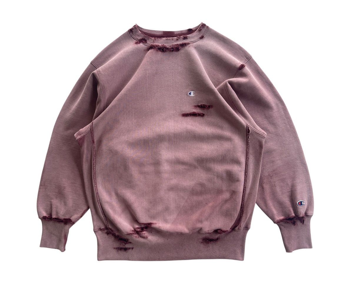 Vintage Vintage Distressed Sunfaded Reverse Weave Sweater Size US XL / EU 56 / 4 - 2 Thumbnail
