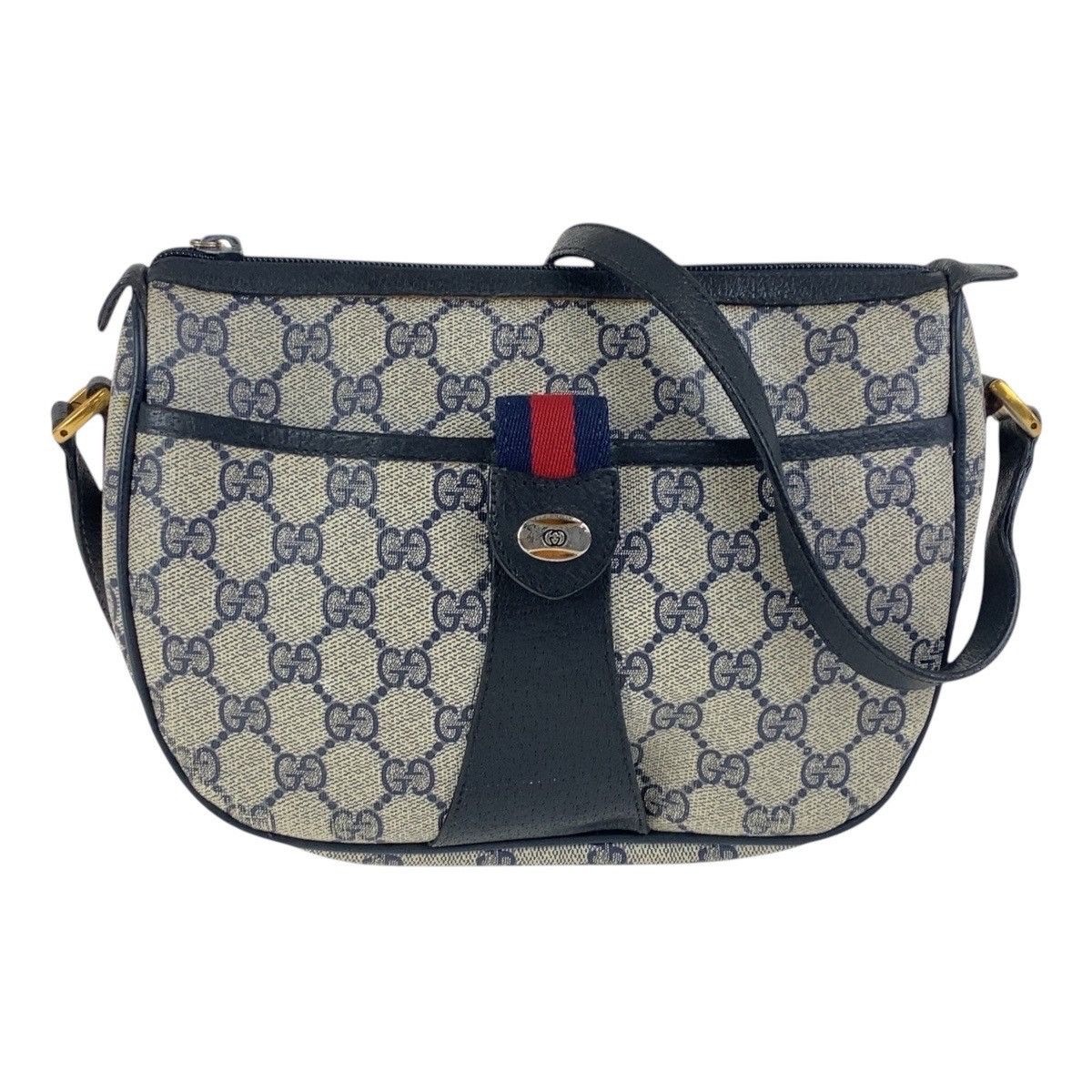 Gucci Gucci GG Supreme Old Gucci Sherry Line Shoulder Bag 89 02 032 Canvas Crossbody Bag 89 02 032 in Blue, Women's
