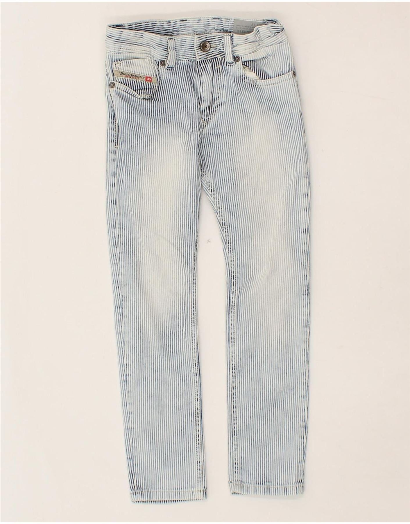Diesel Girls Sleenker-K Slim Casual Trousers 6-7 Years W22 L21 Blue Size 26" / US 2 / IT 38 - 1 Thumbnail
