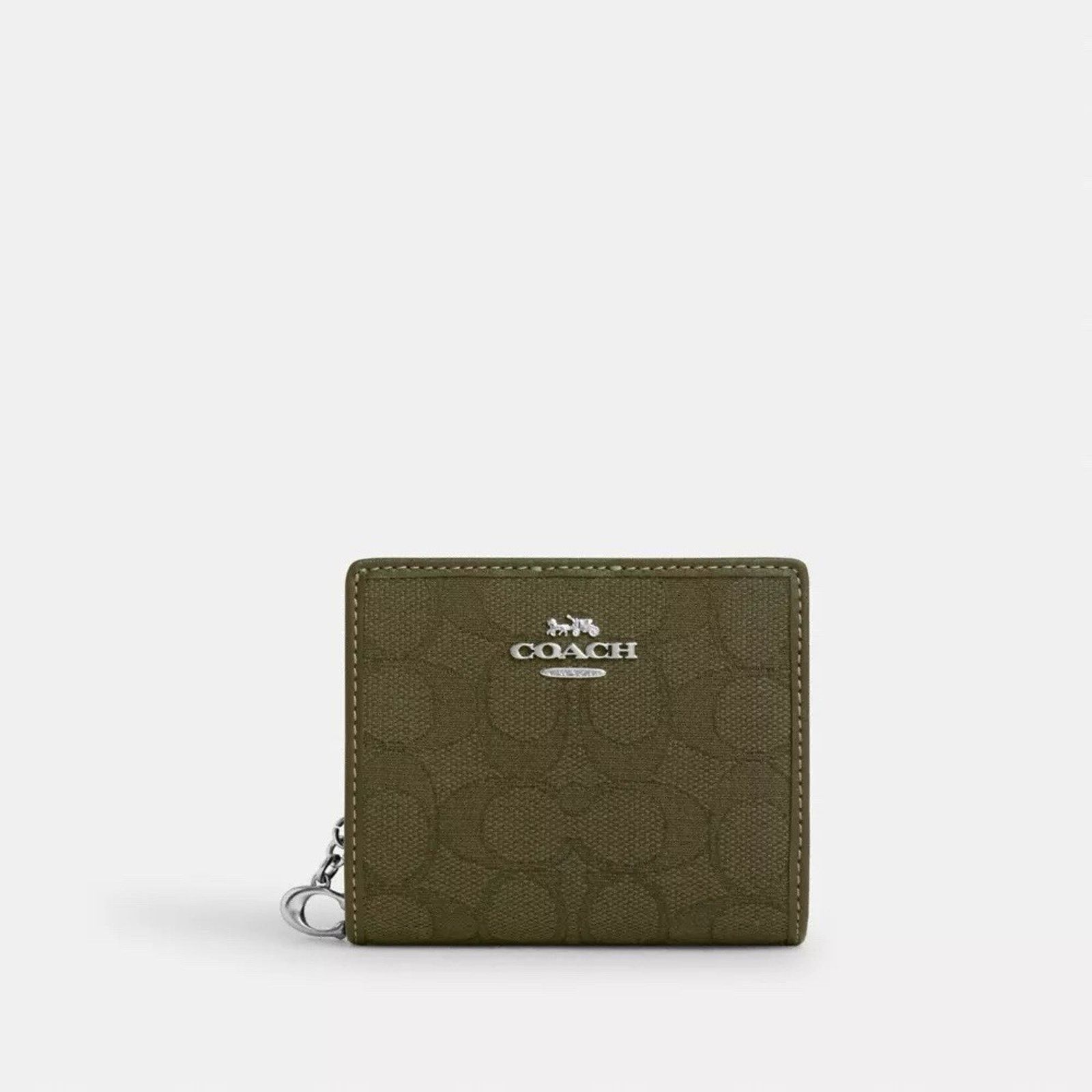 Coach NWT Coach CU401 Snap Card Case Wallet OLIVE DRAB Size ONE SIZE - 2 Thumbnail