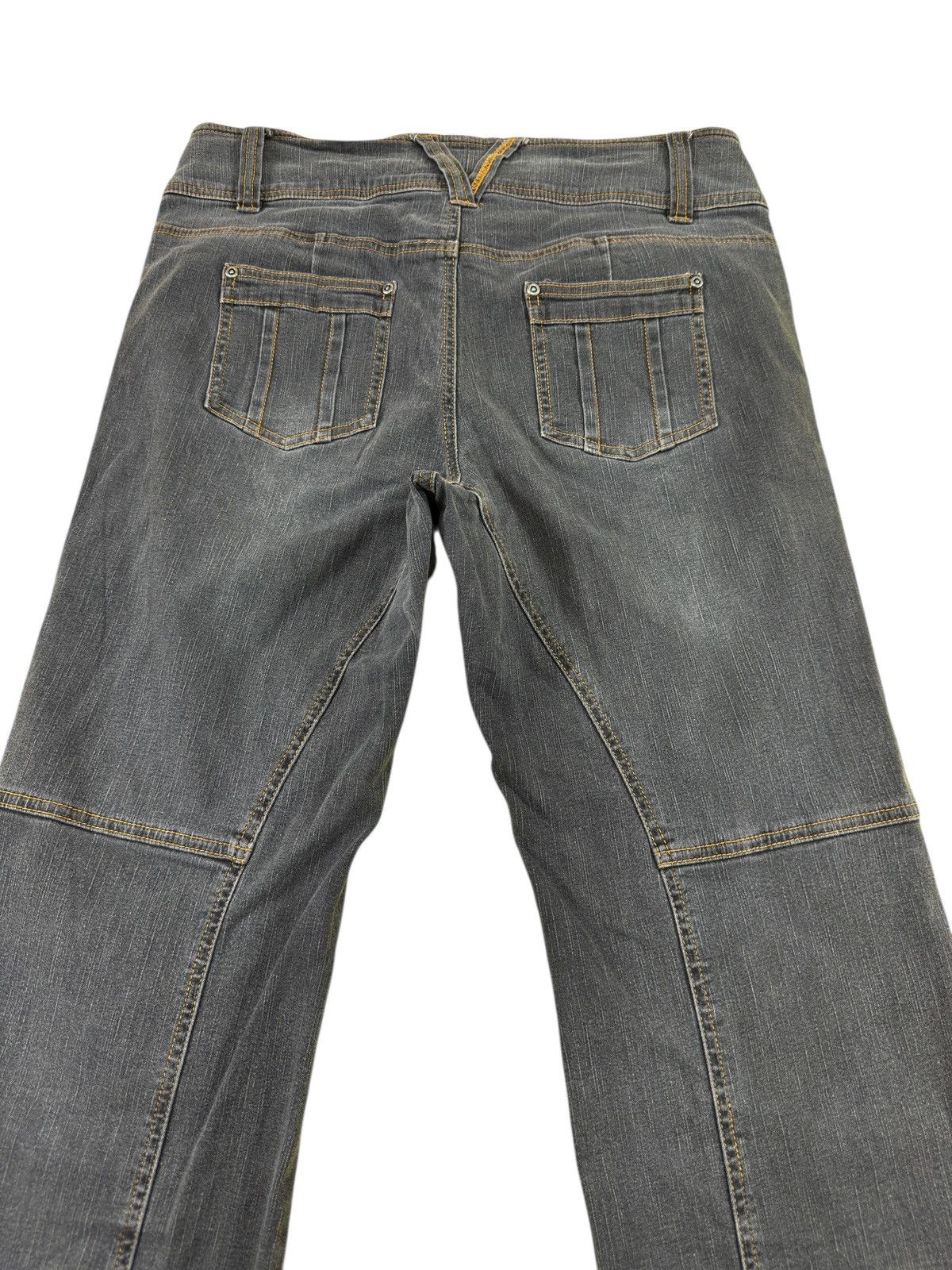 Japanese Brand Smile land X tornado mart style spiral flare jeans Size US 33 - 4 Thumbnail