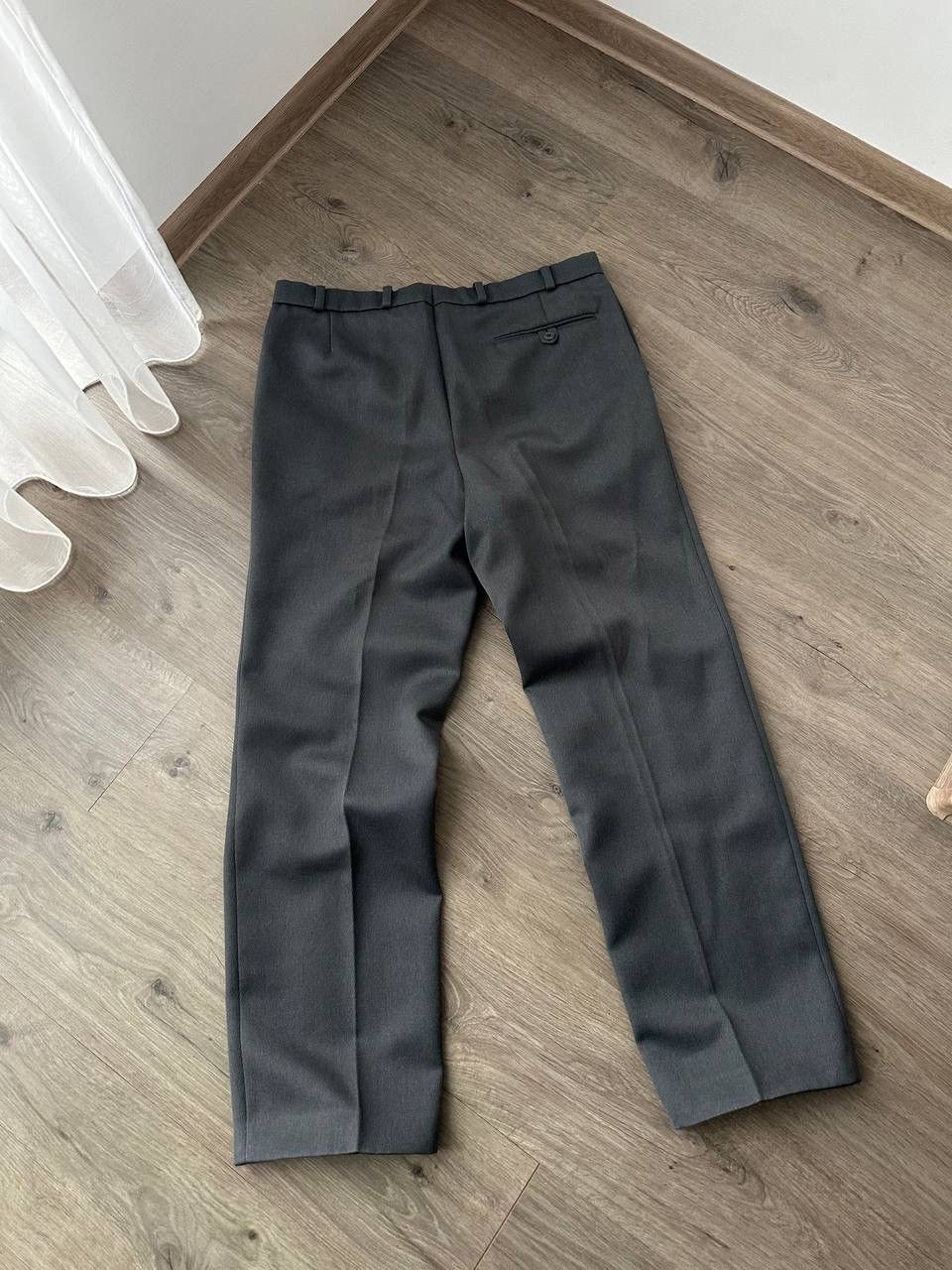 Japanese Brand × Vintage Vintage Antique Japanese Gray Wool Straight Pipes Pants Size 38R - 14 Thumbnail