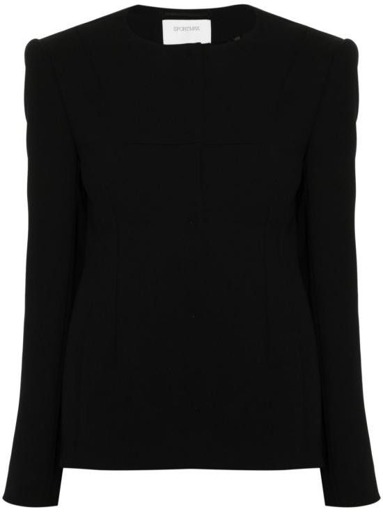 Sportmax SPORTMAX Women Jackets 12041063600 006 Black Size S / US 4 / IT 40 - 1 Thumbnail