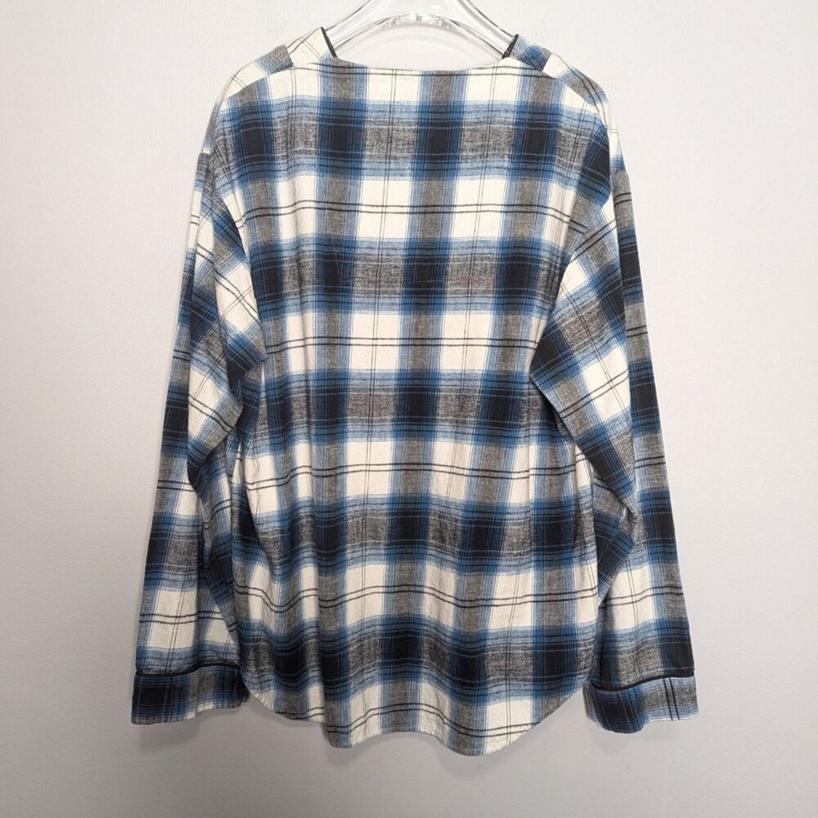 Vintage Vintage Plaid Esleep 90s Baseball Jersey Flannel Sleep Shirt Size XL / US 12-14 / IT 48-50 - 3 Thumbnail