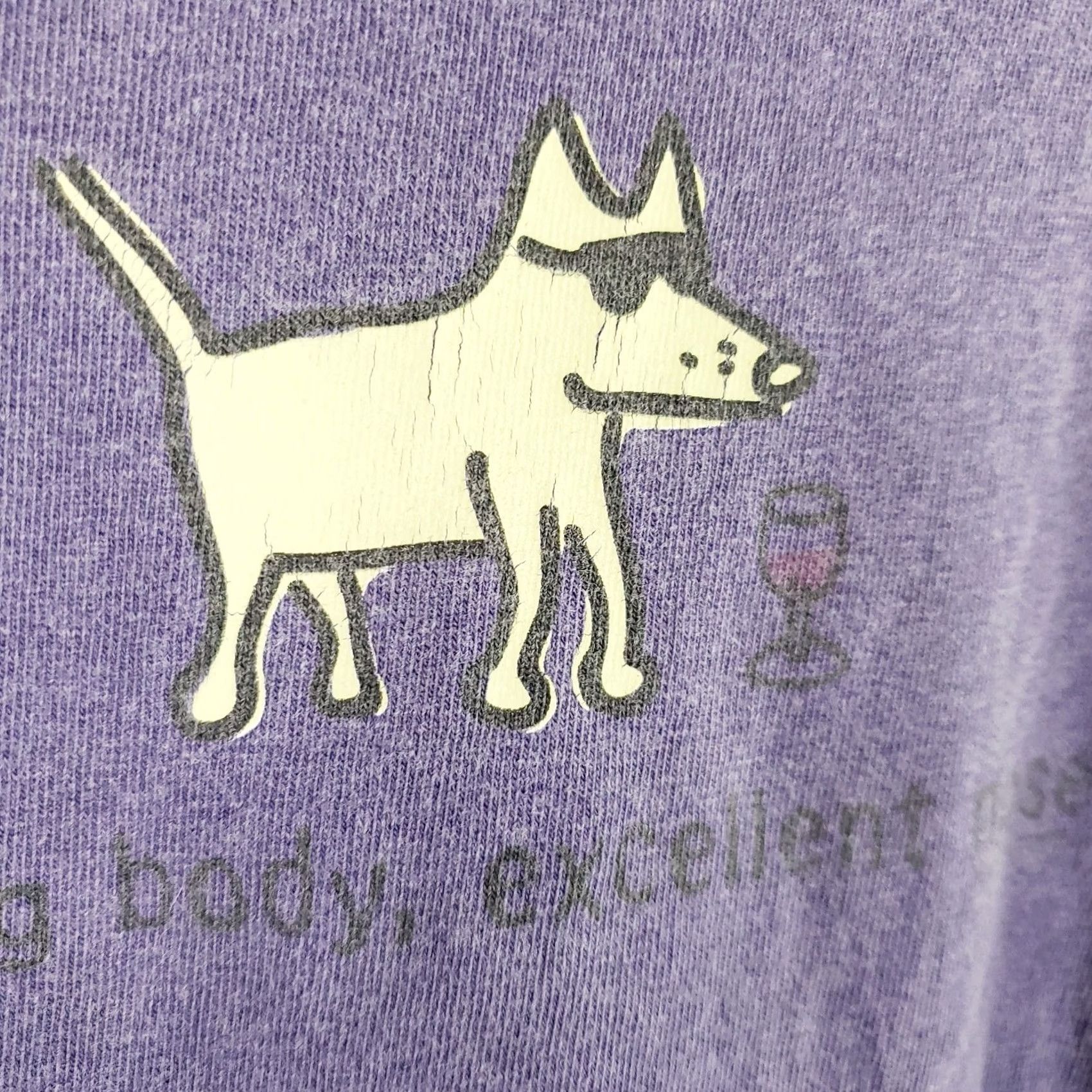 Vintage Teddy the Dog T-Shirt Unisex Classic Tee Blue Short Sleeve Crew Neck 100% Cotton XS-XL Graphic Print Cartoon Dogs Excellent Nose Wine Size US L / EU 52-54 / 3 - 7 Thumbnail