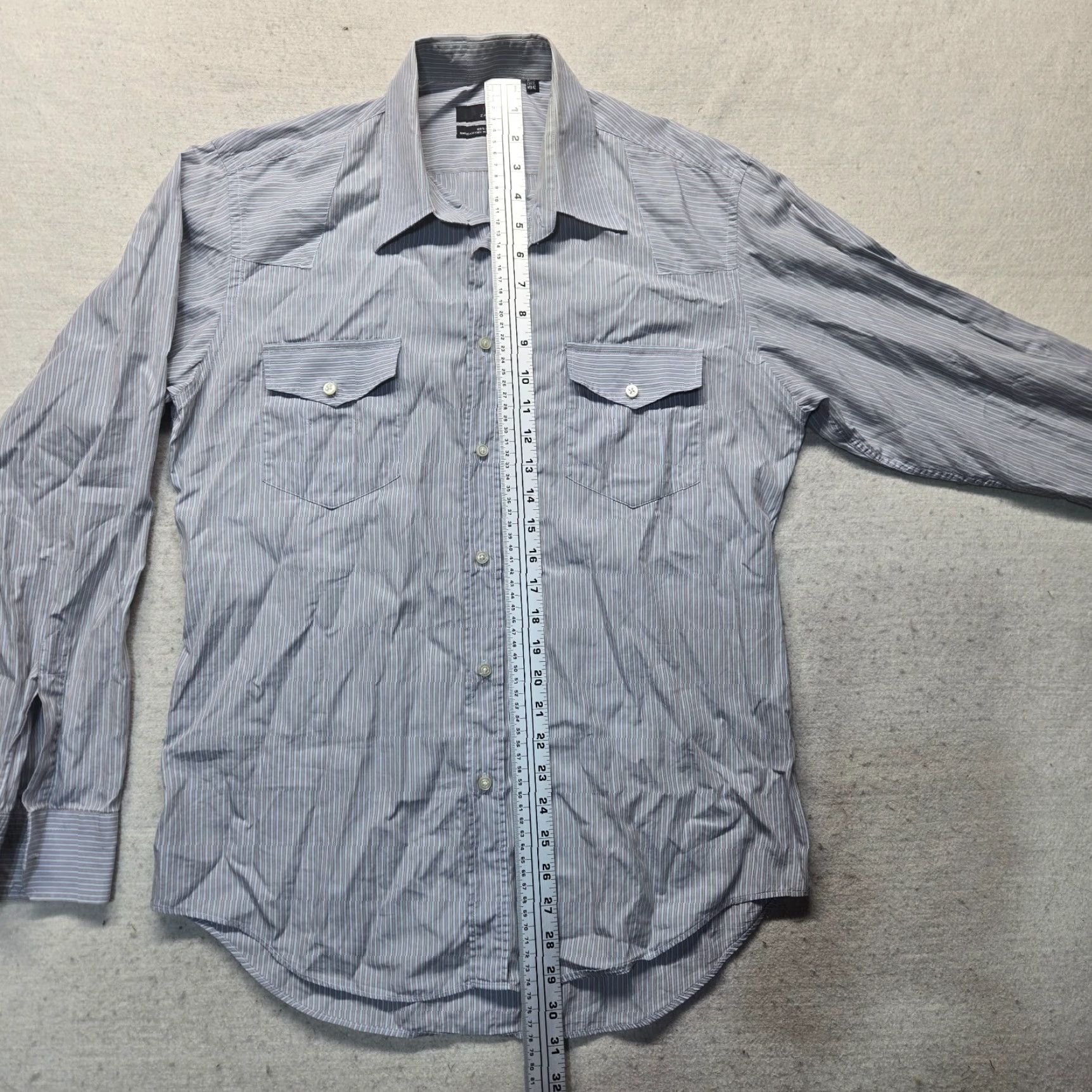 Zara Zara Man Shirt Blue Button Up Long Sleeve 100% Cotton Adult Men's XL Extra Large Size US XL / EU 56 / 4 - 6 Thumbnail