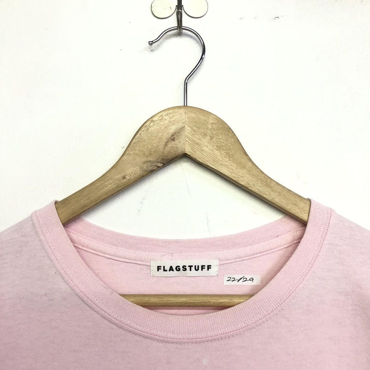 Flagstuff × Japanese Brand Flagstuff Spellout Soft Pink Tshirt Size US L / EU 52-54 / 3 - 4 Thumbnail