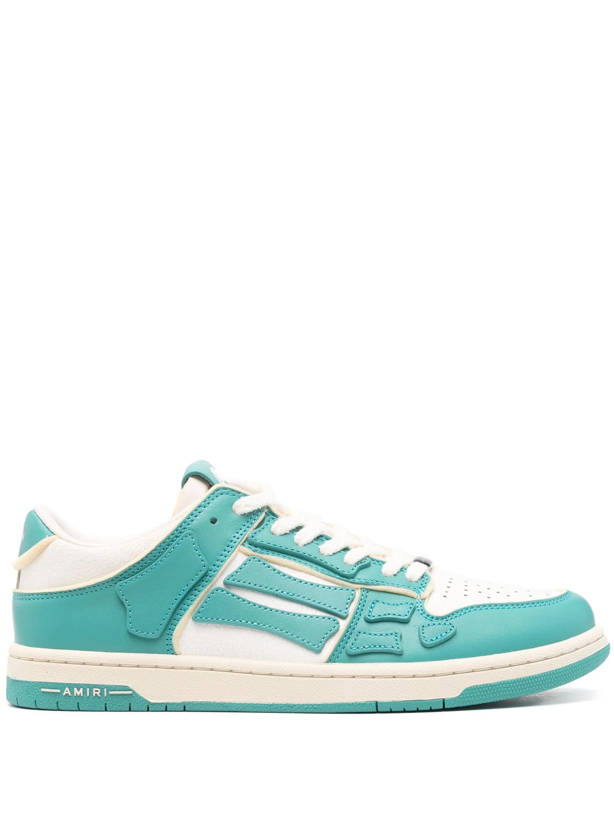Amiri o1s1wg110325 Skelton Low-Top Sneakers in White/Blue Size US 12 / EU 45 - 1 Thumbnail