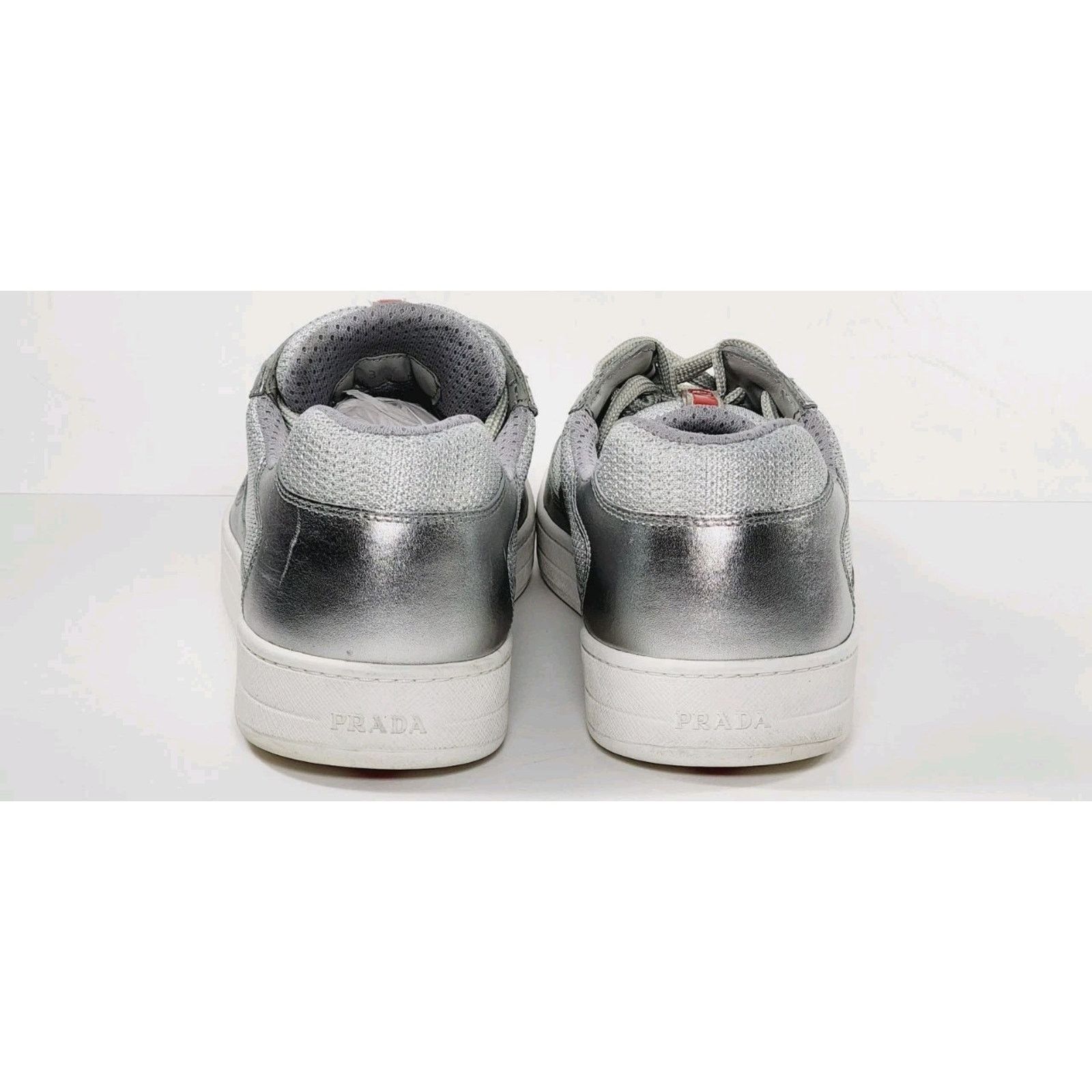 Prada Prada America's Cup Men US8 White Patent Leather Red Silver Size US 8 / EU 41 - 6 Thumbnail