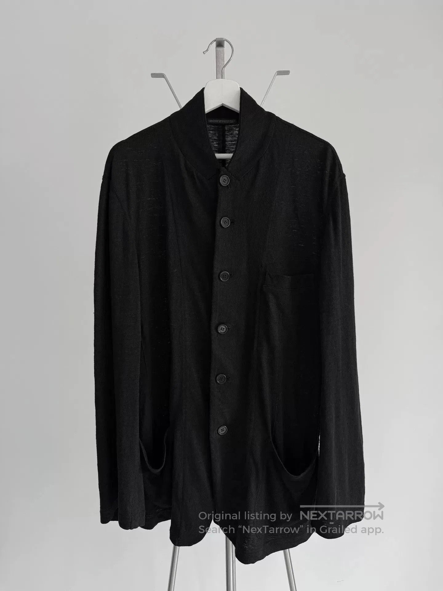 Yohji Yamamoto Yohji Yamamoto Black Linen Suit Jacket. Size US XL / EU 56 / 4 - 4 Thumbnail