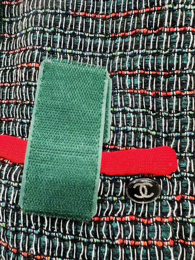 Chanel Chanel Circuit series red and green color matching tweed j Size XXS / US 00 / IT 34 - 4 Thumbnail