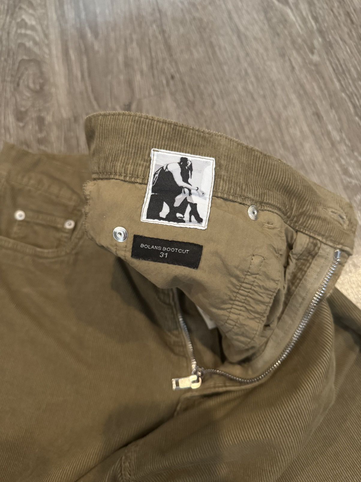 Rick Owens Rick Owens Bolan Bootcut Flared Pants Pale Green Size 31 Size US 31 - 9 Thumbnail