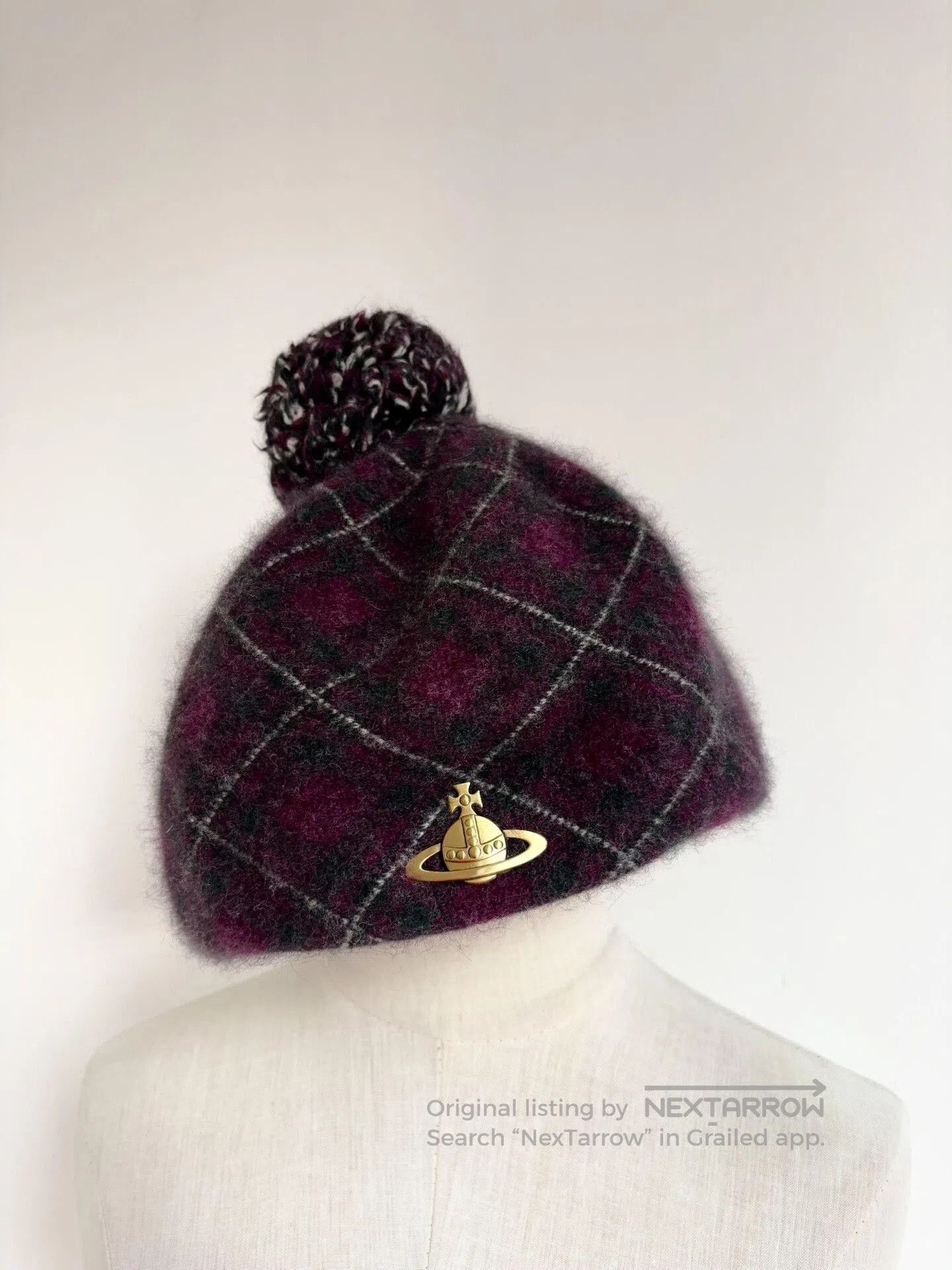Vivienne Westwood Vivienne Westwood Vintage Purple Plaid Beret. Size ONE SIZE - 1 Thumbnail