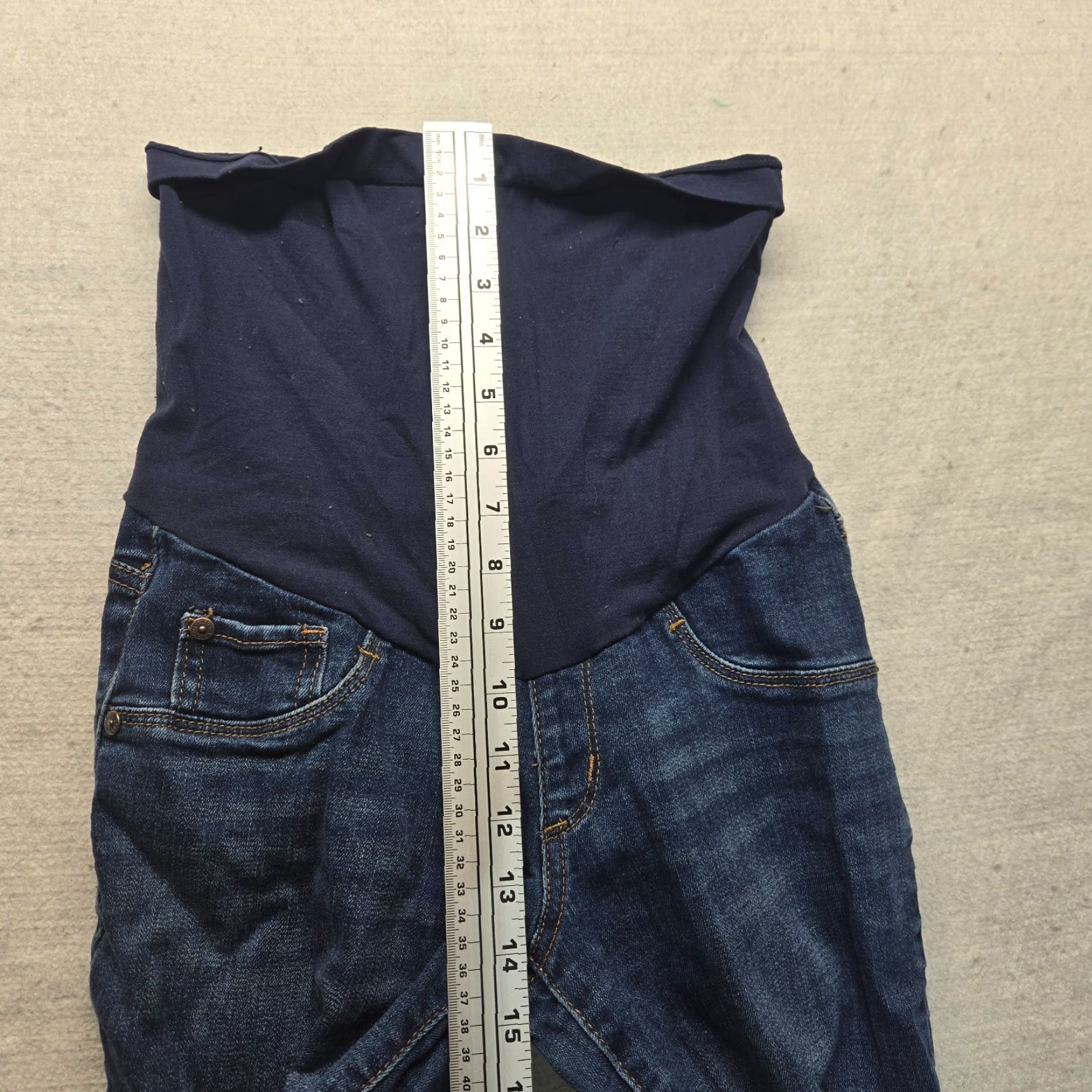 Vintage Indigo Blue Jeans Women's PS Maternity Adult Indigo Blue Full Panel Jeans PS Petite Women Mens? Size 28" / US 6 / IT 42 - 5 Thumbnail